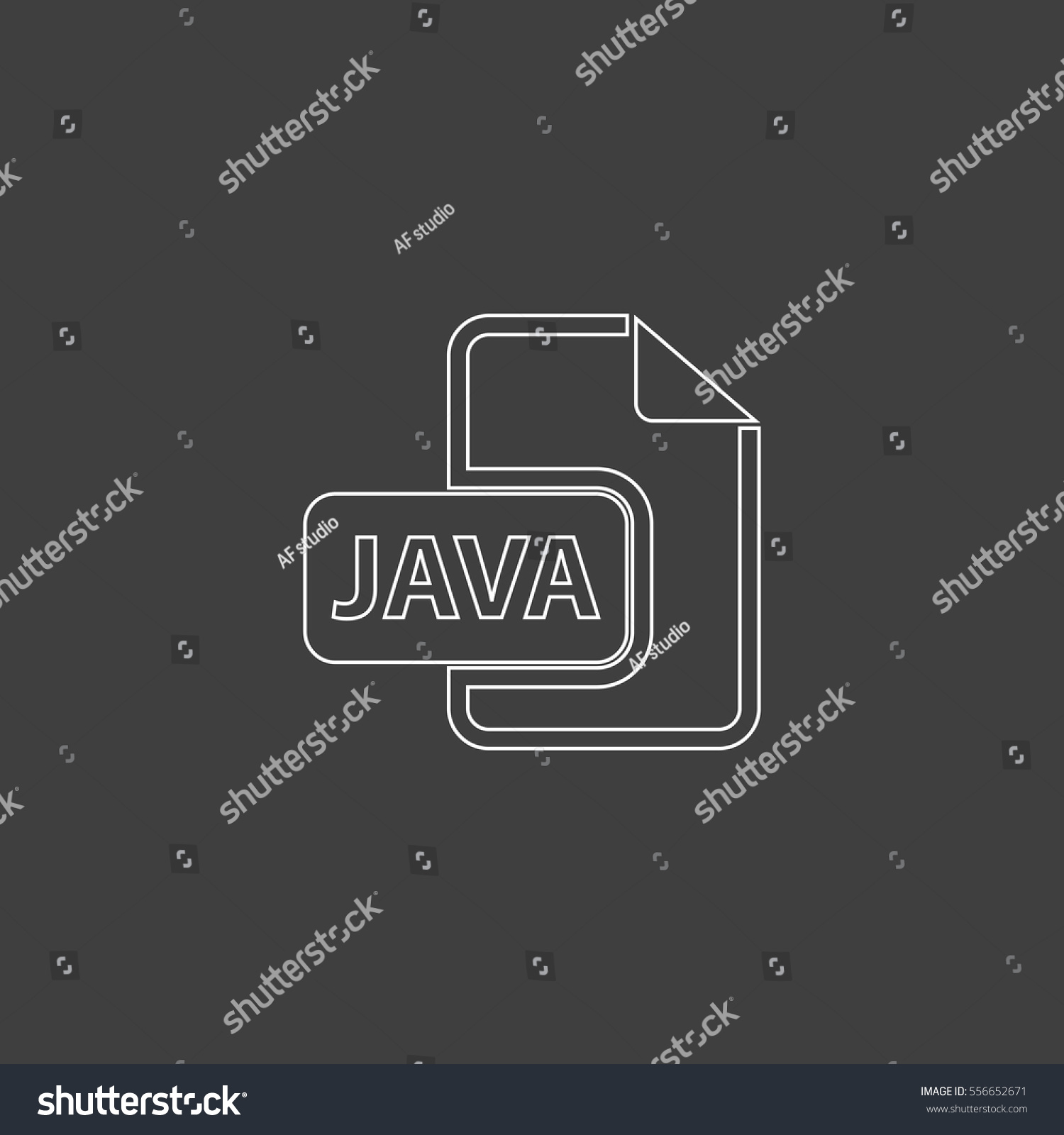 Java Outline Vector Icon Contour Line Stock Vector (Royalty Free ...