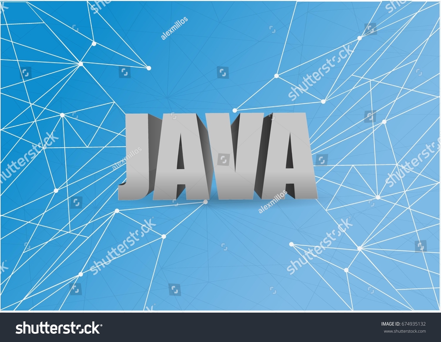 Java Script 3d Sign Over Blue Stock Vector 674935132 Shutterstock