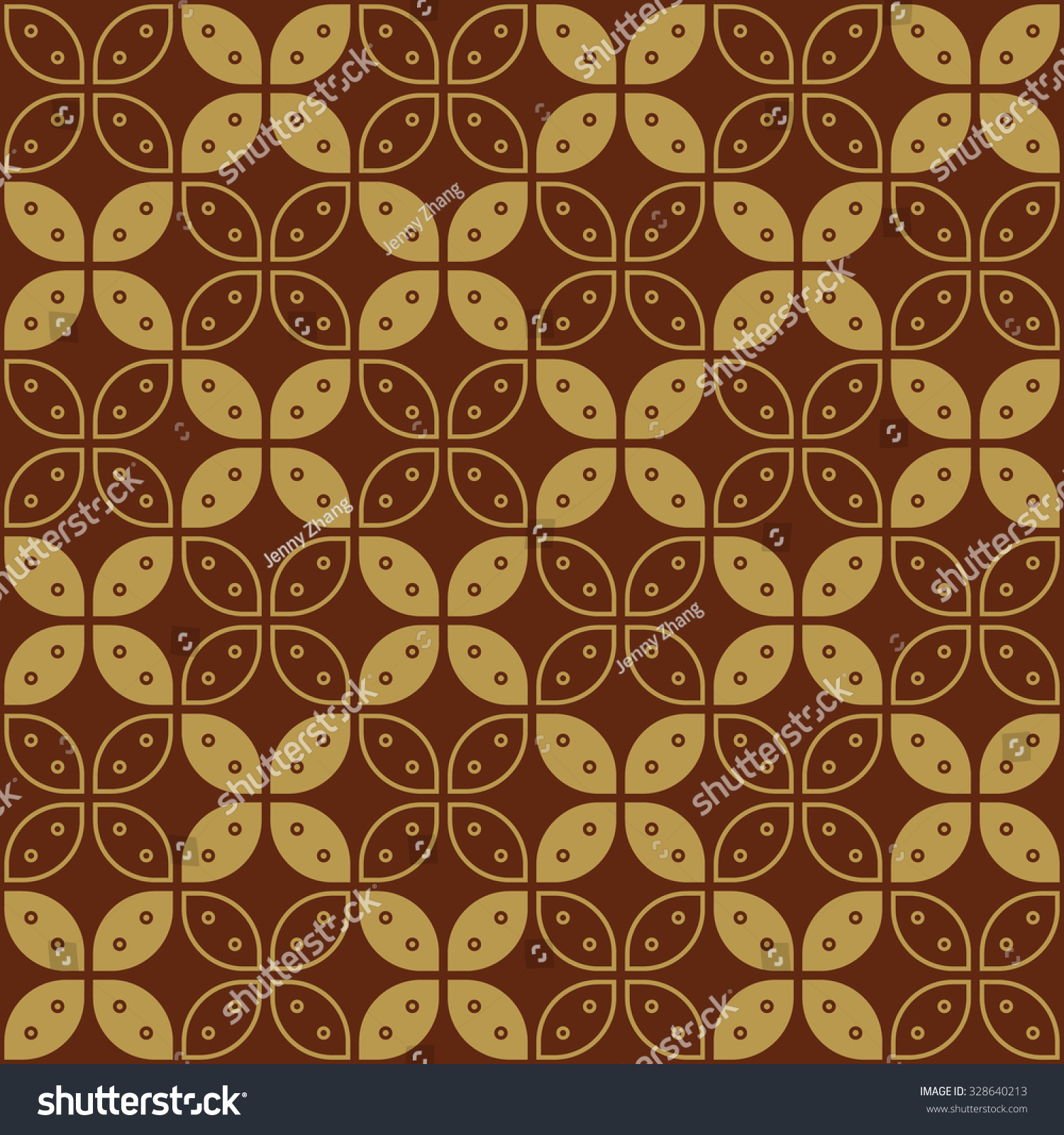 Javanese Batik  Seamless Pattern Set G Stock Vector 