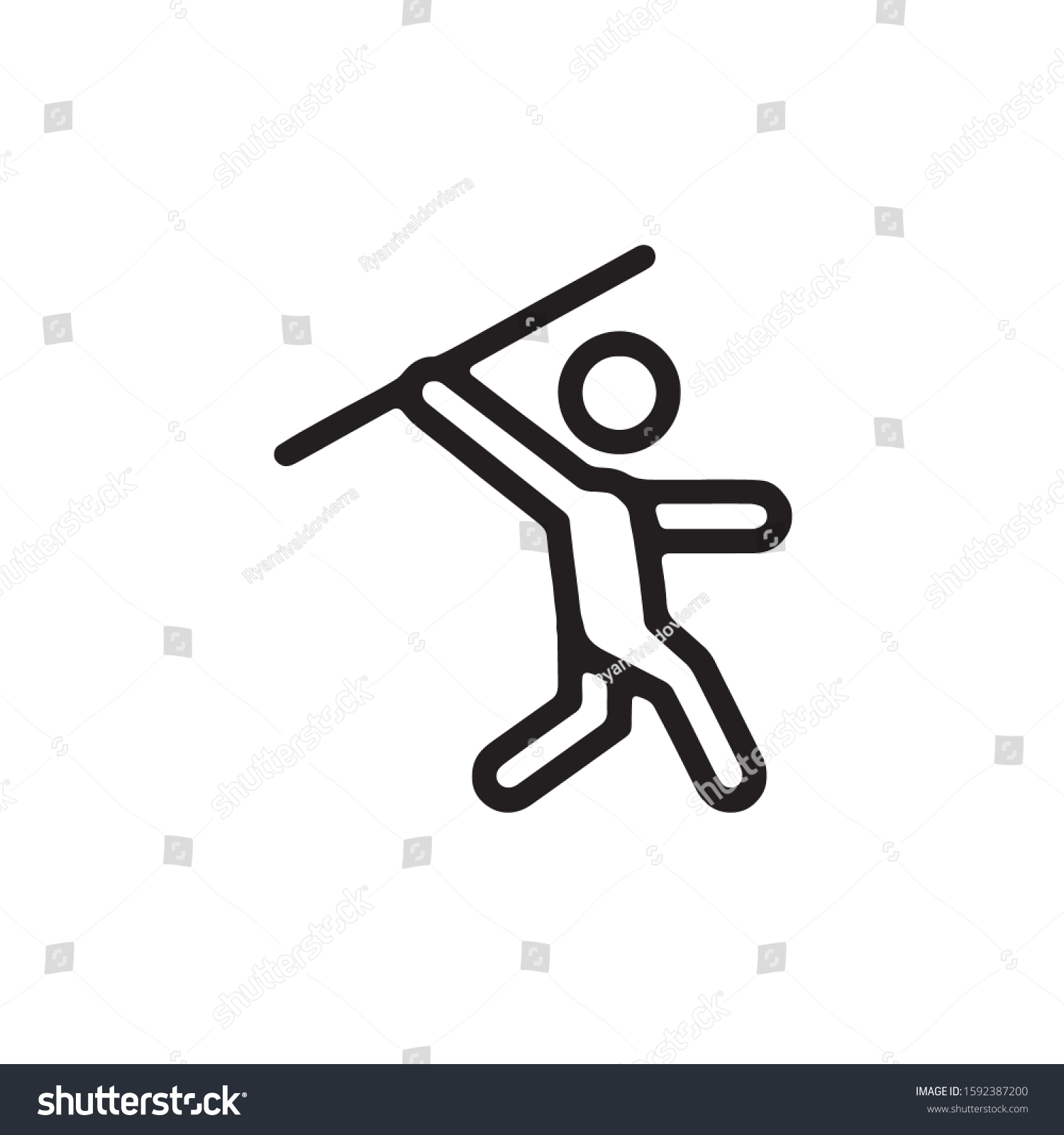 Javelin Throw Icon Outline Design Vector Stock Vector (Royalty Free ...