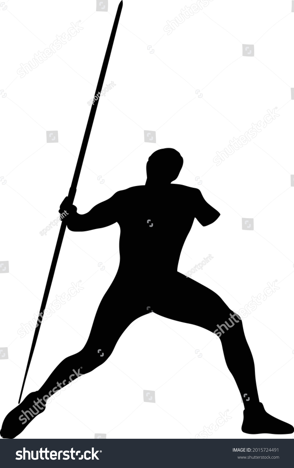 SVG of javelin throw male athlete disabled black silhouette svg