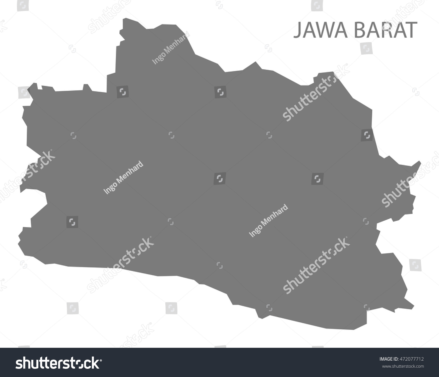 Jawa Barat Indonesia Map Jawa Barat Indonesia Map Grey Stock Vector (Royalty Free) 472077712 |  Shutterstock