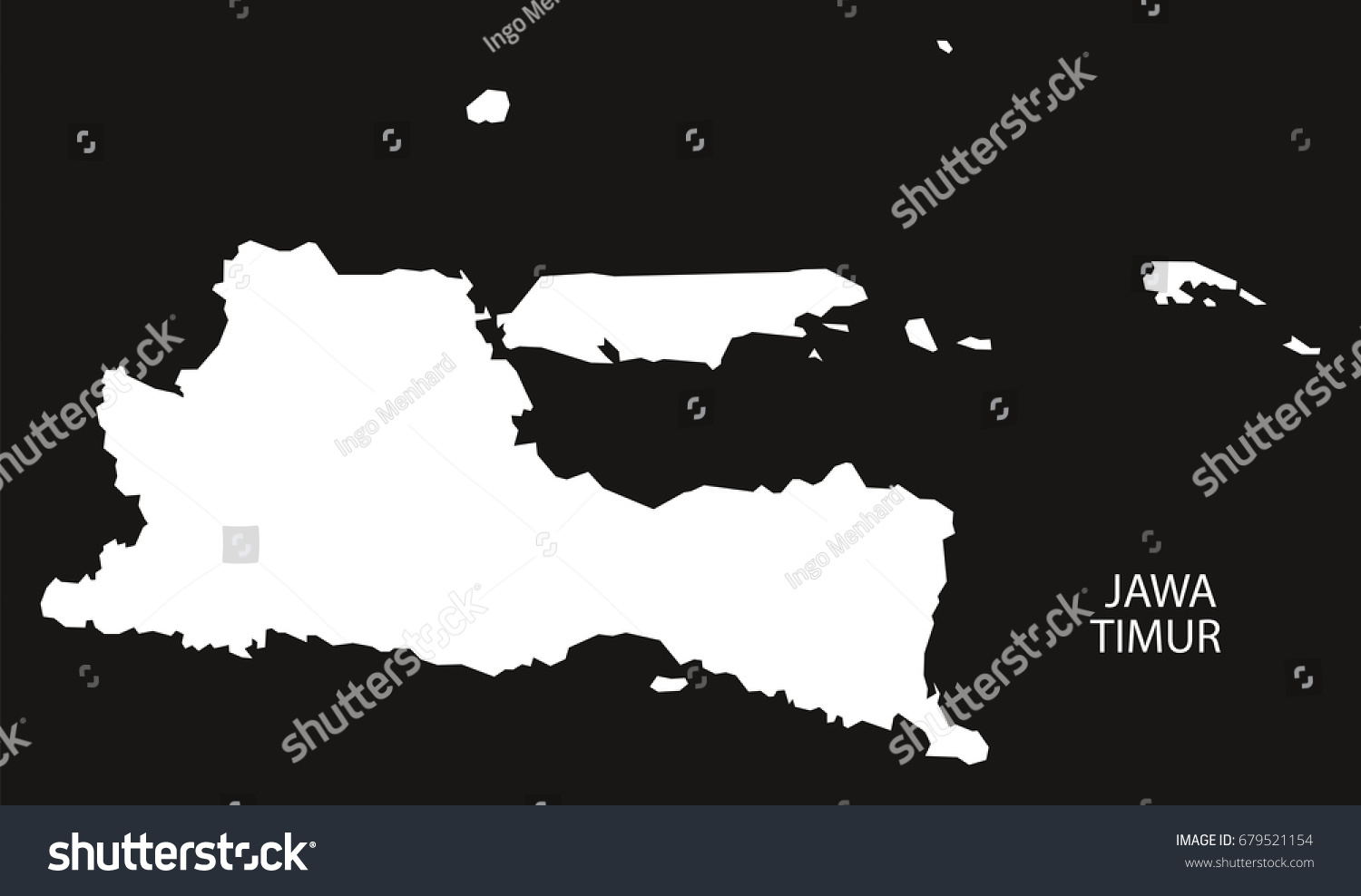 Peta Jawa Timur Vector Jawa Timur Indonesia Map Black Inverted Stock Vector (Royalty Free)  679521154 | Shutterstock