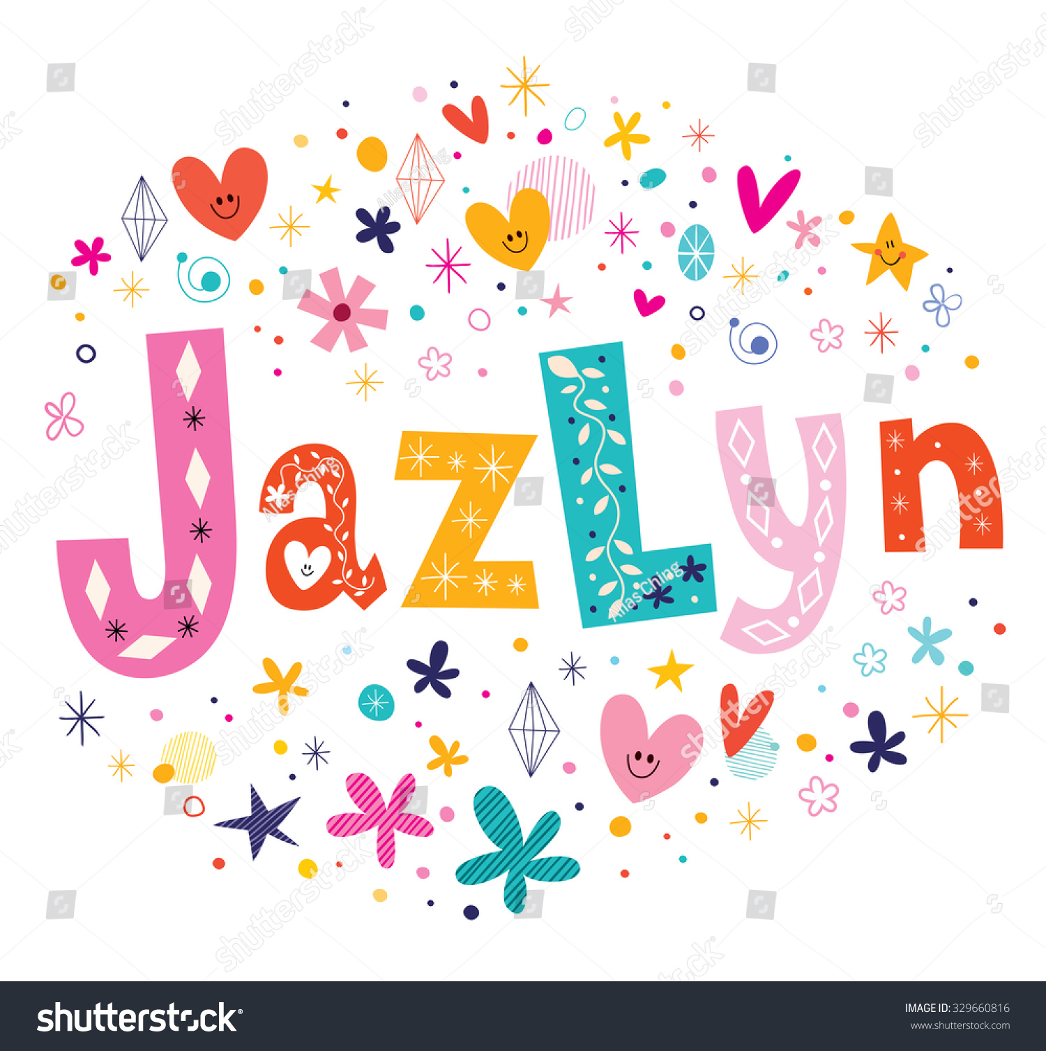 Jazlyn Stock Vector (Royalty Free) 329660816 | Shutterstock