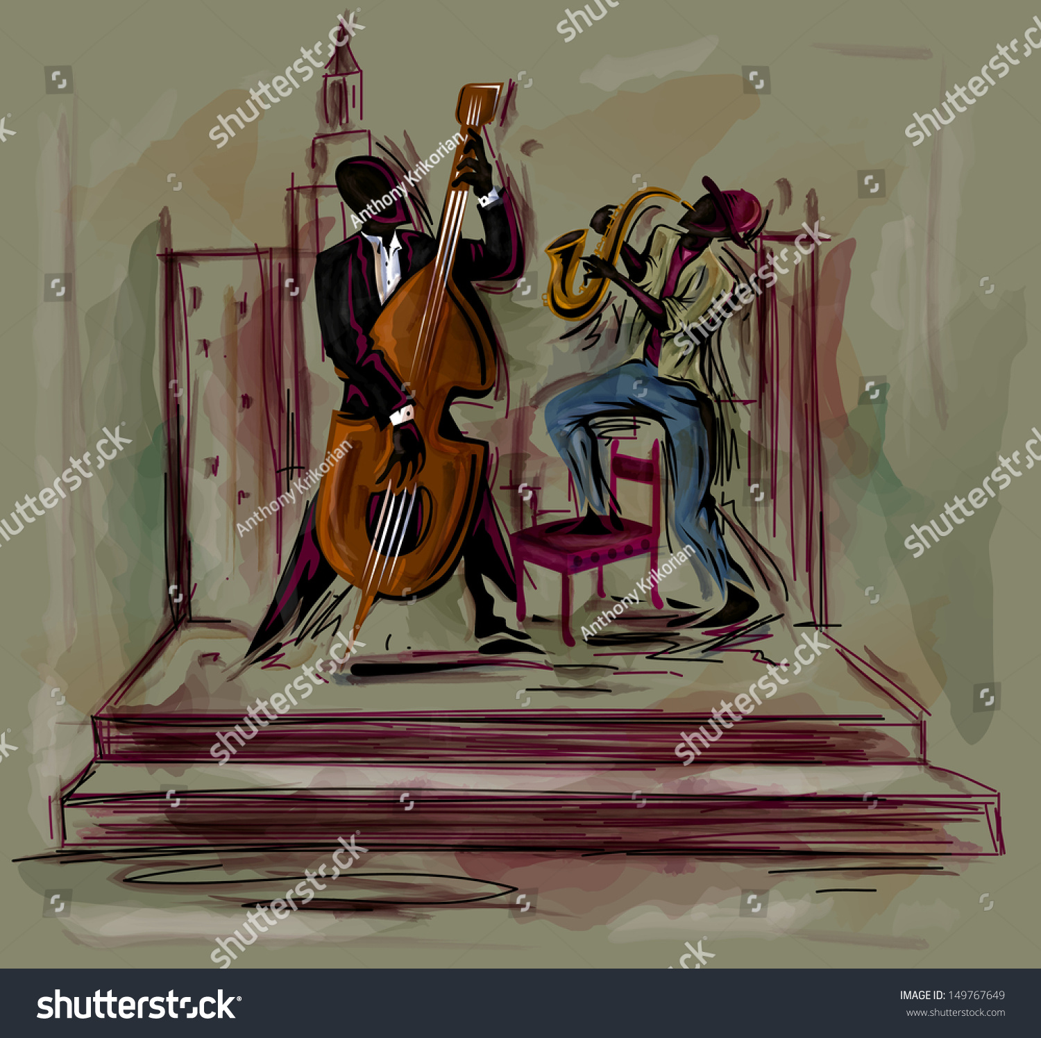Jazz Art Vector Stock Vector (Royalty Free) 149767649 - Shutterstock