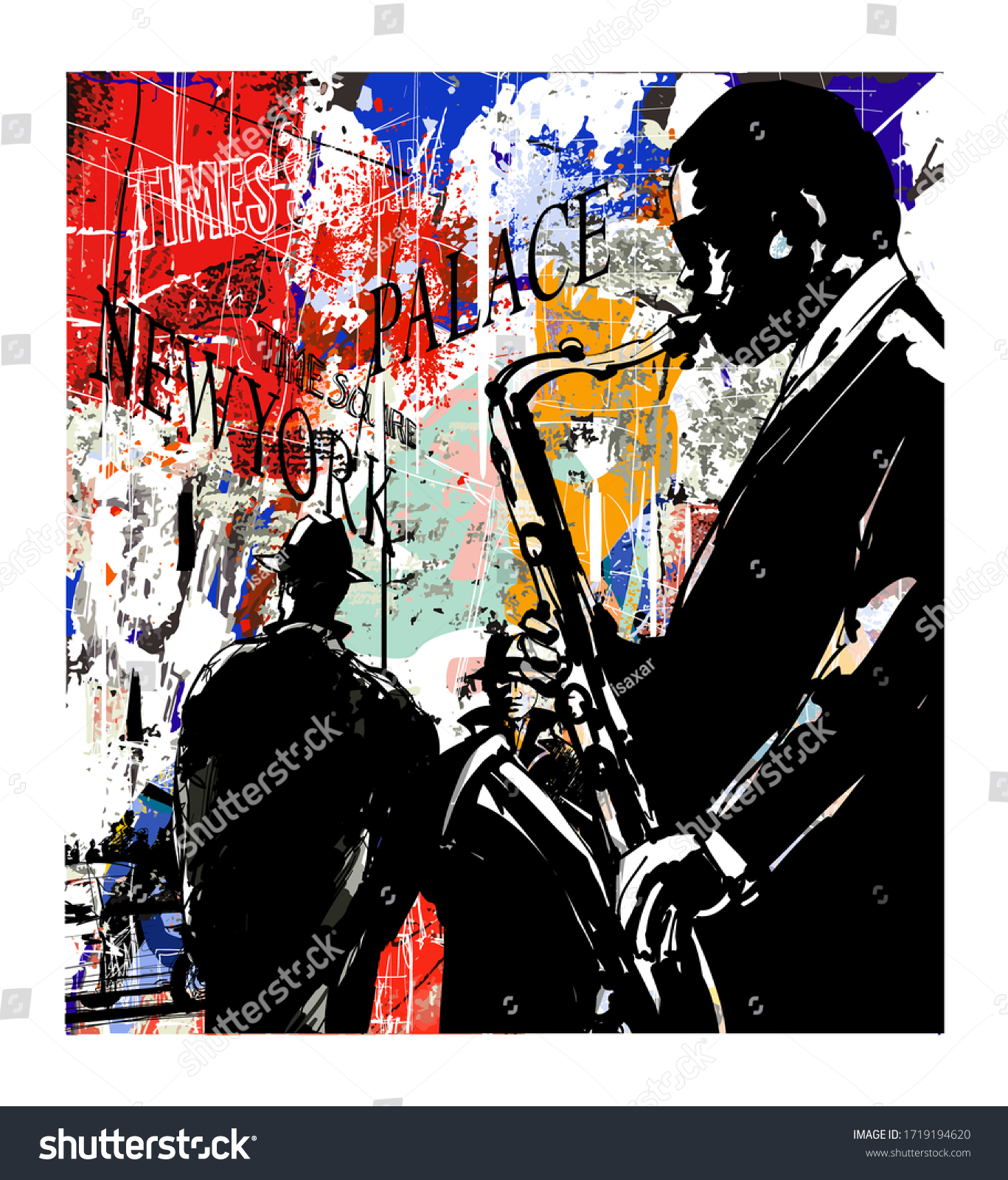 Jazz Band Newyork Vector Illustration Ideal Stock Vector Royalty Free 1719194620 Shutterstock 8303