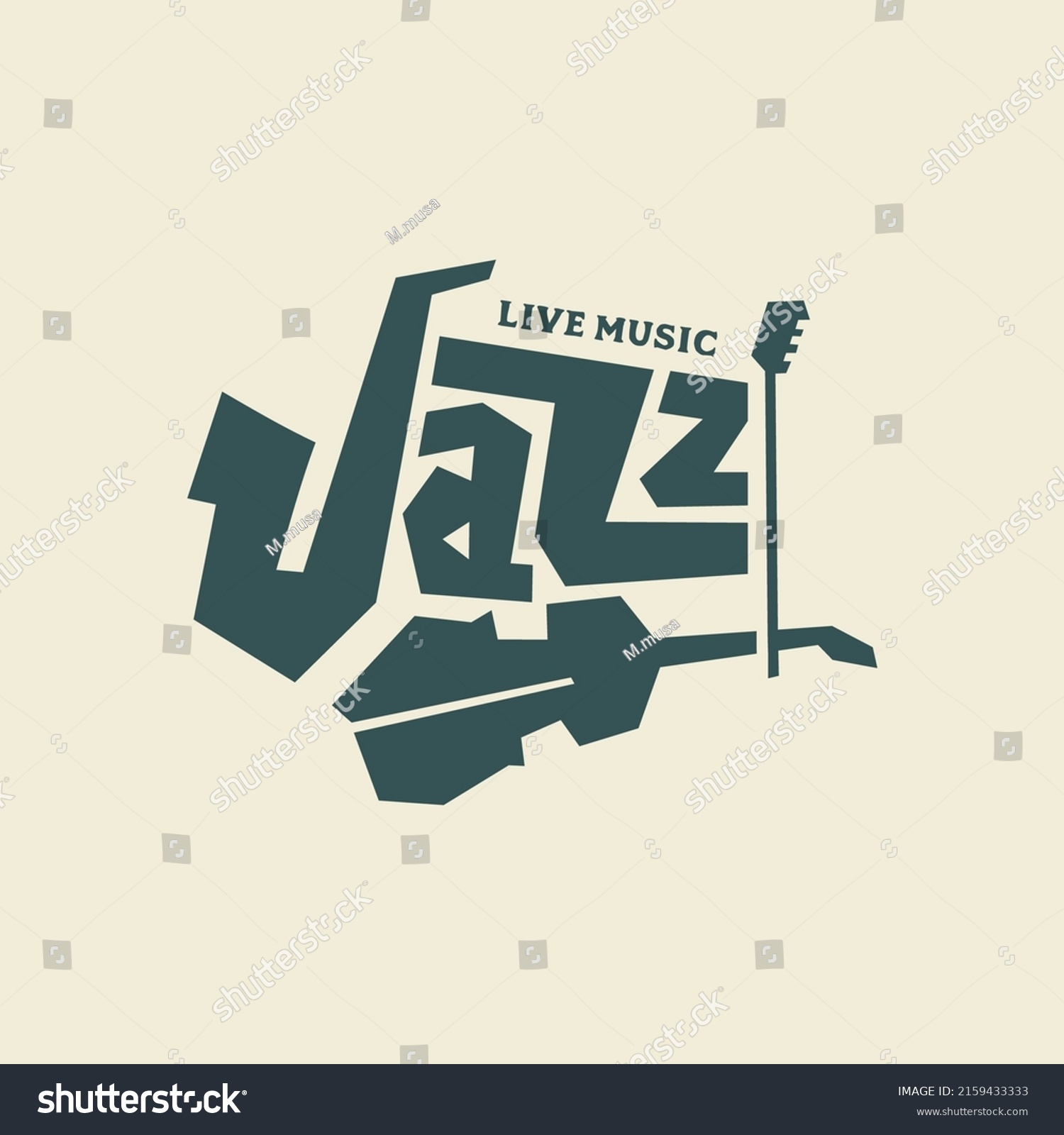 Jazz Music Party Logo Typography Badge Stock Vector Royalty Free 2159433333 Shutterstock 