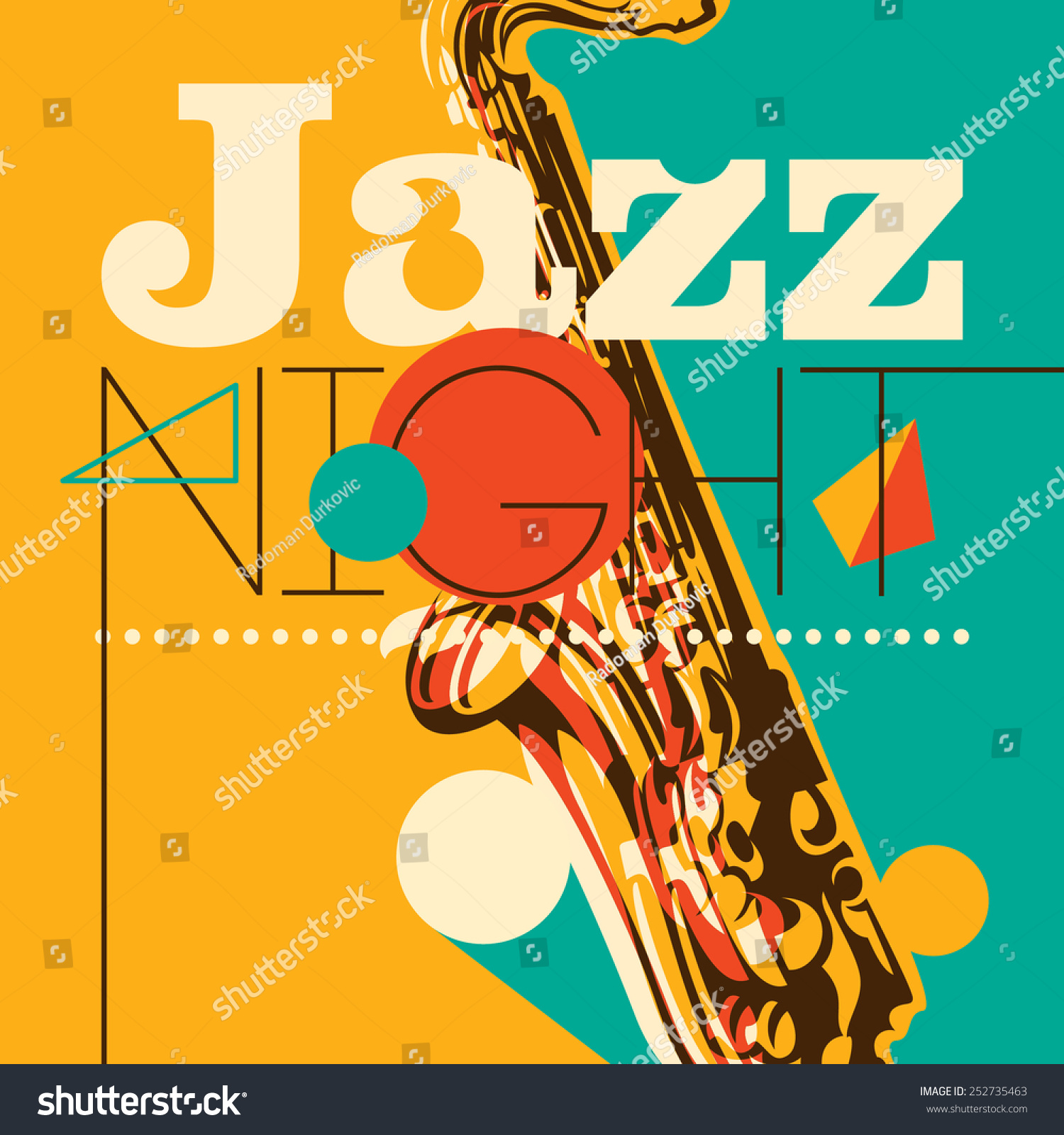 Jazz Night Background. Vector Illustration. - 252735463 : Shutterstock