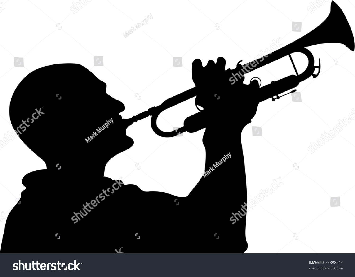 Jazz Trumpet Player Silhouette のベクター画像素材 ロイヤリティフリー