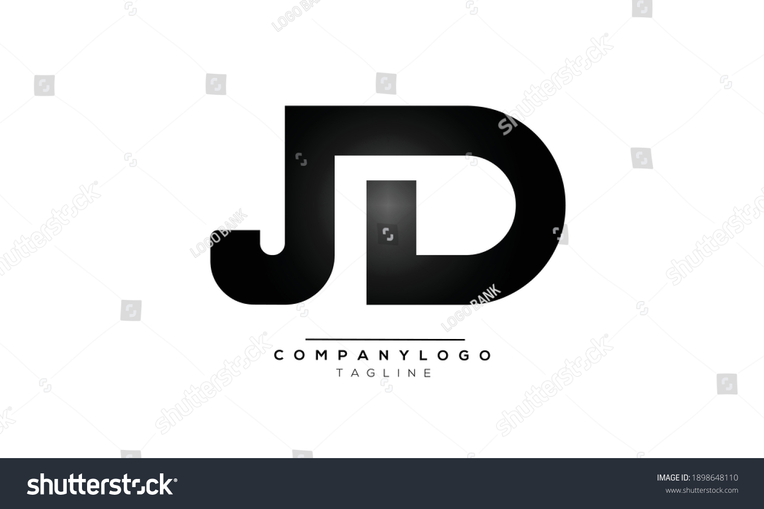 Jd Icon Monogram Letter Text Alphabet Stock Vector (Royalty Free ...