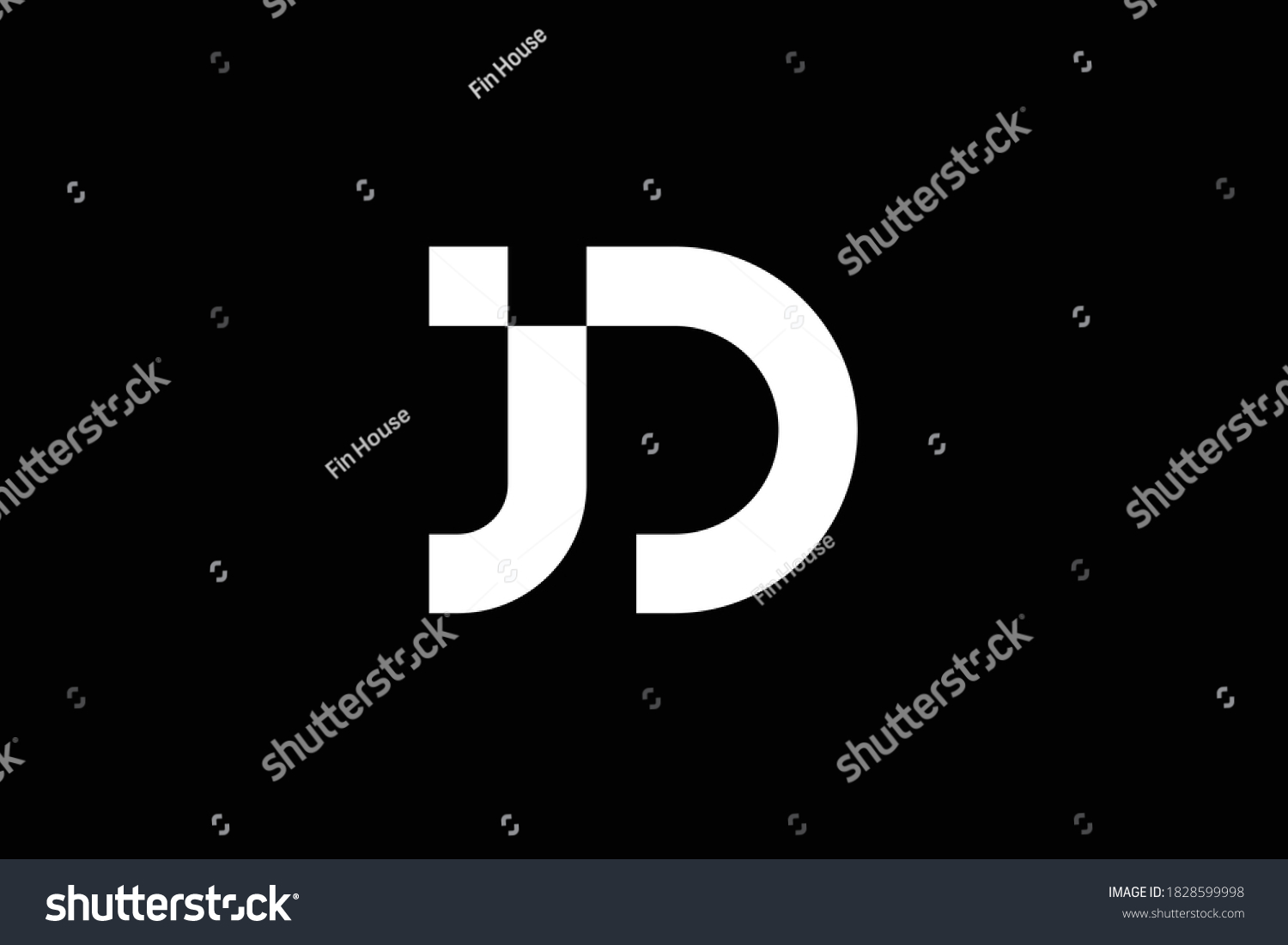 Jd Letter Logo Design On Luxury Stock Vector (Royalty Free) 1828599998