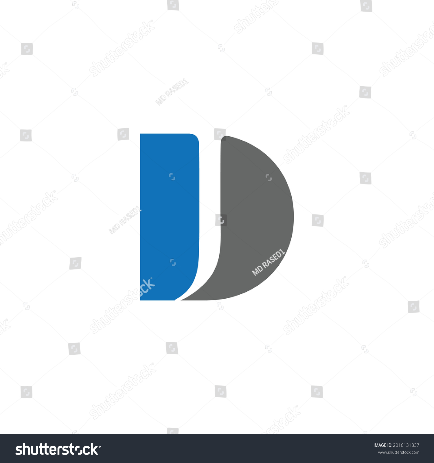 Jd Letter Logo Design Template Stock Vector (Royalty Free) 2016131837 ...