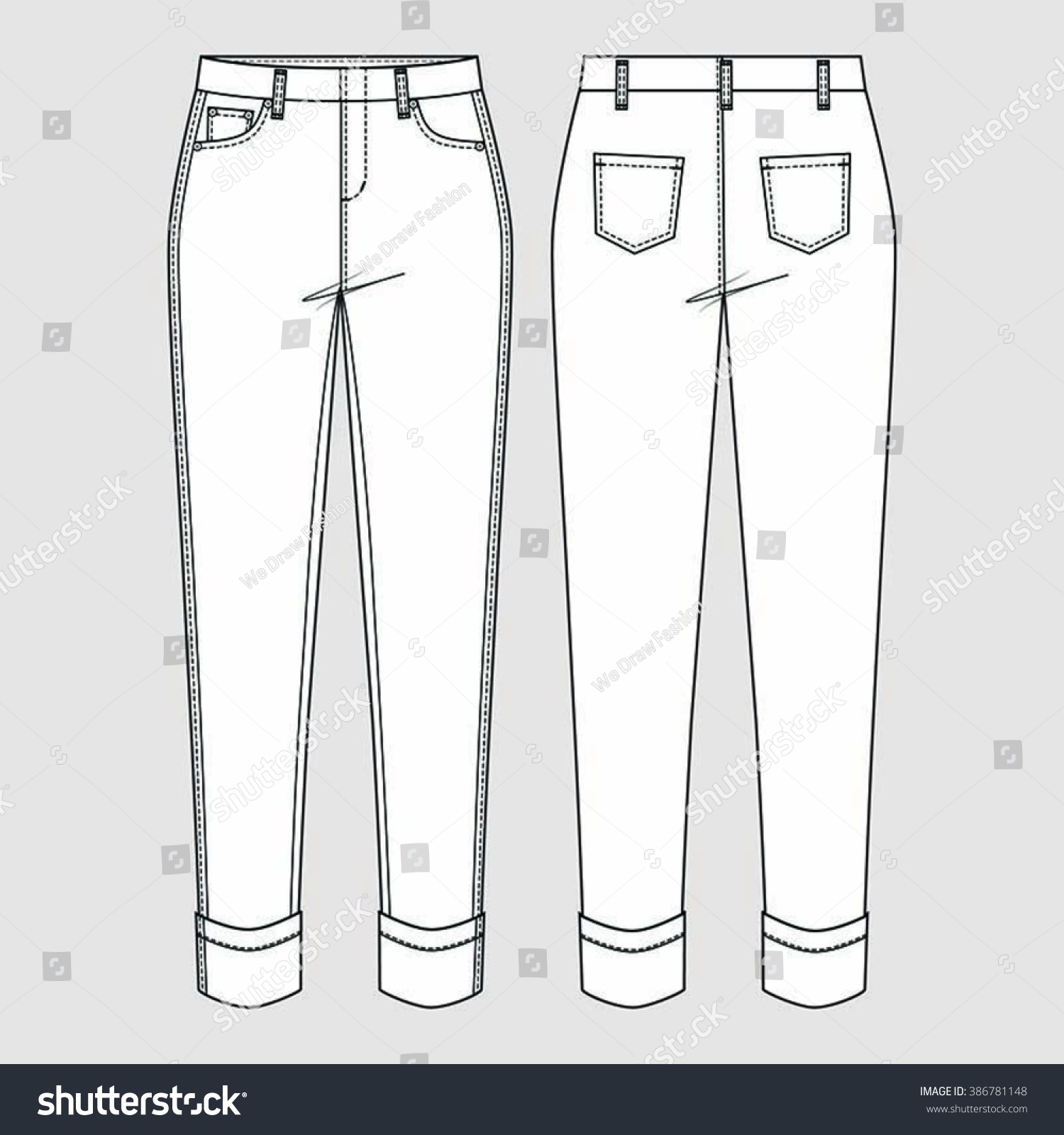 Jeans Pant Drawing