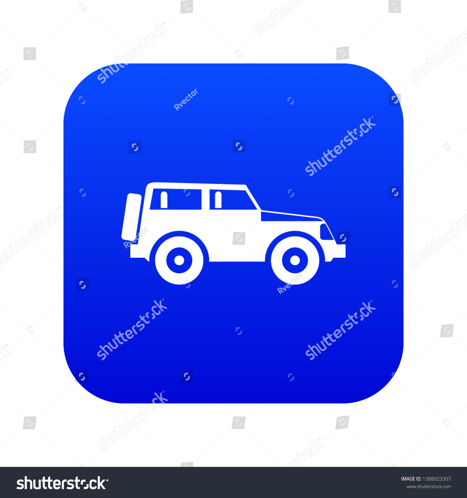 SVG of Jeep icon digital blue for any design isolated on white vector illustration svg