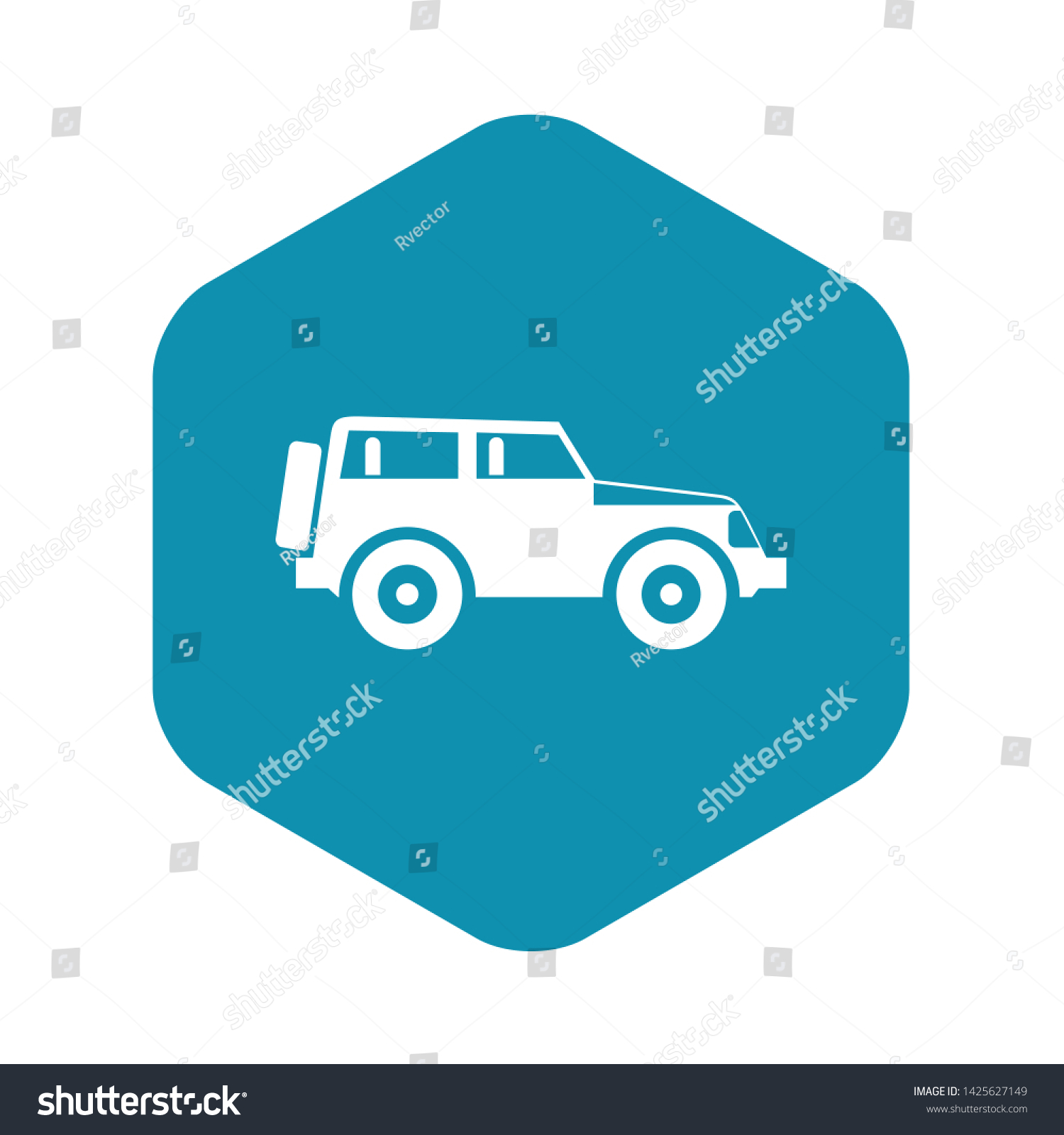 SVG of Jeep icon in simple style on a white background vector illustration svg