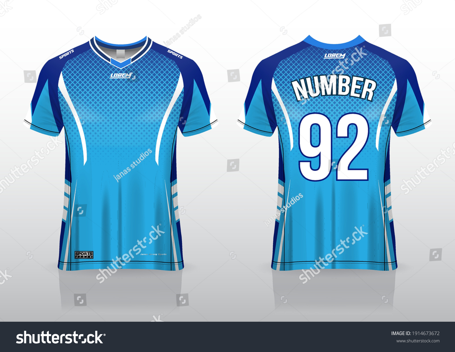 Jersey Sport Shirt Template Design Running Stock Vector (Royalty Free ...