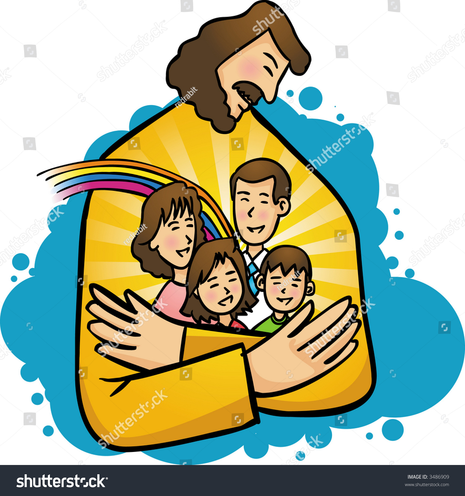 Jesus My Family Stock Vector 3486909 - Shutterstock