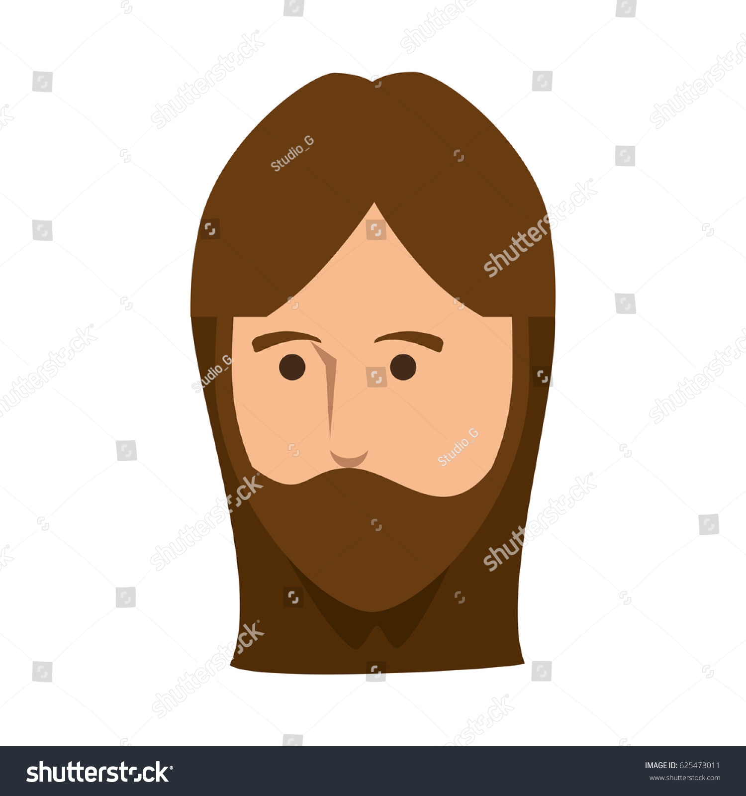 Jesus Christ Avatar Character Icon Stock Vector (Royalty Free) 625473011