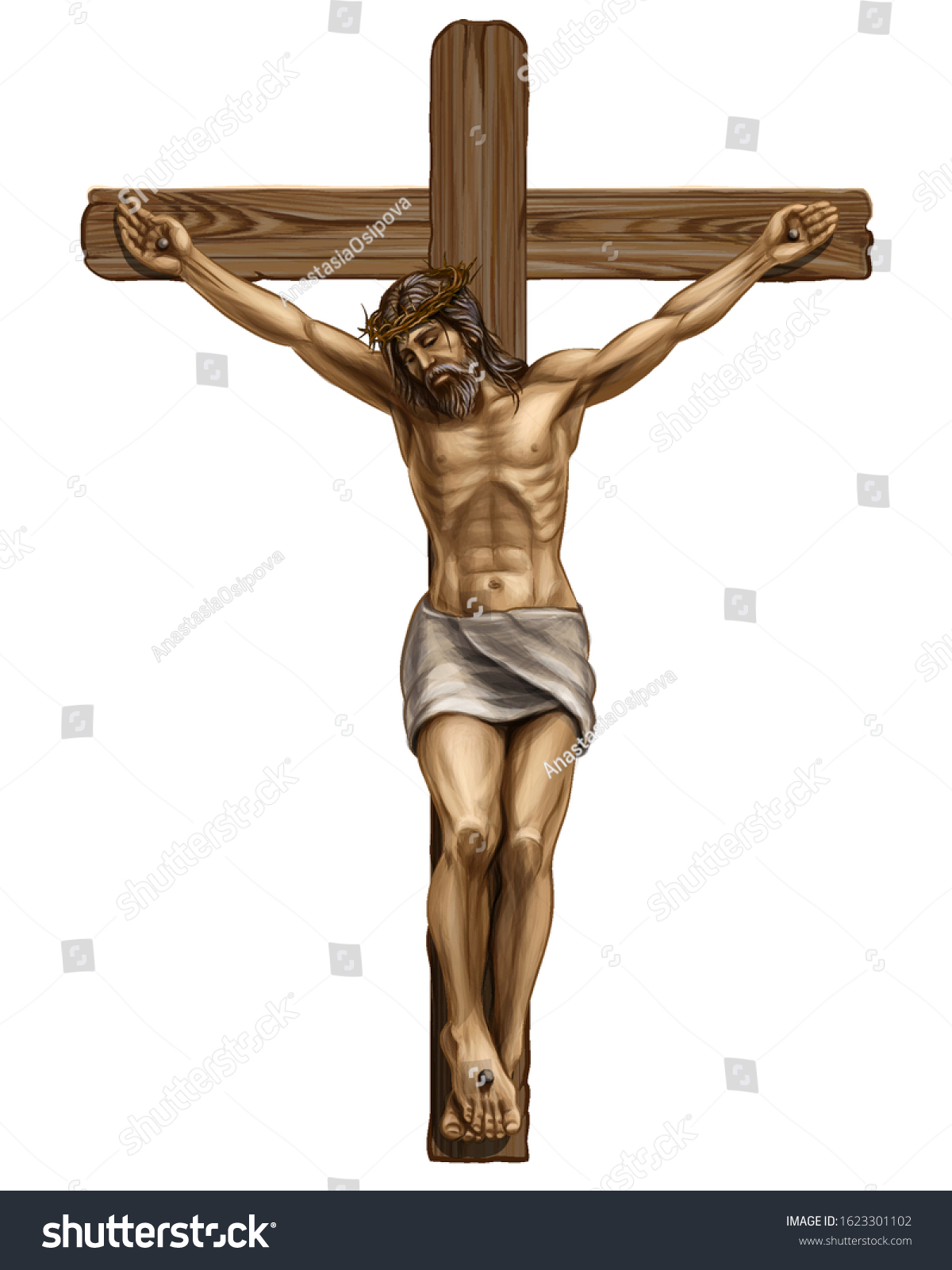 Jesus Christ Crucified On Cross Handdrawn Stock Vector Royalty Free Jesus Christ Crucified On Cross Handdrawn Stock Vector Royalty Free