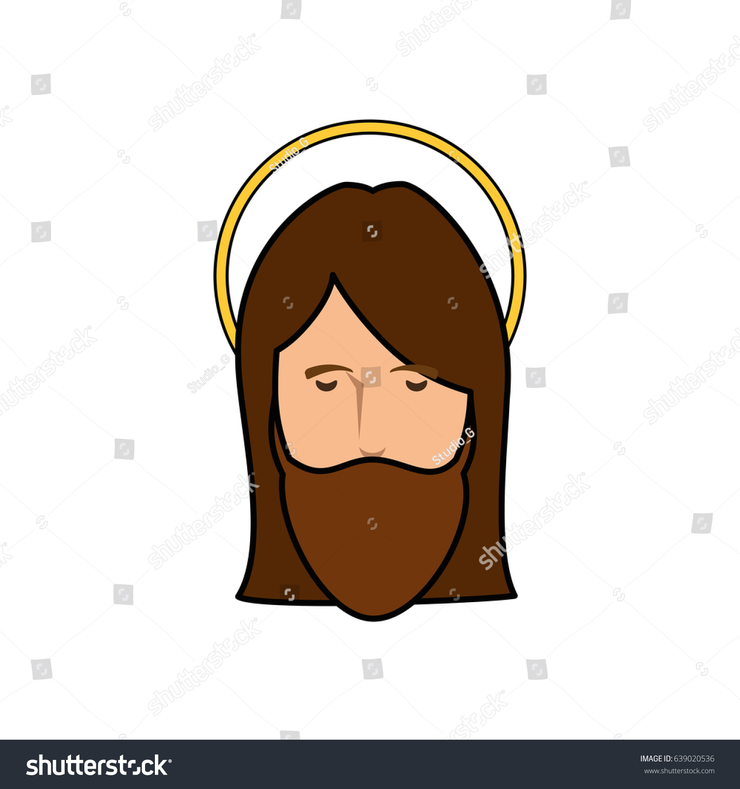 Jesus Christ Icon Stock Vector (Royalty Free) 639020536