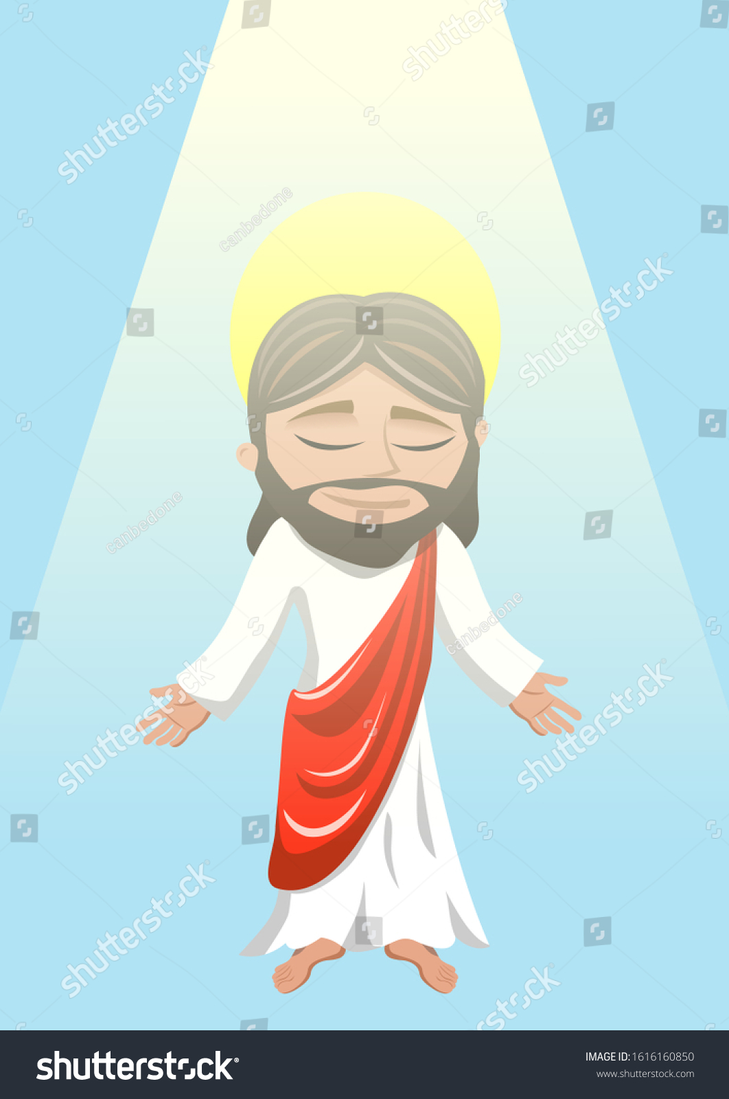 Jesus Christ Resurrection Ascension Heaven Stock Vector Royalty Free