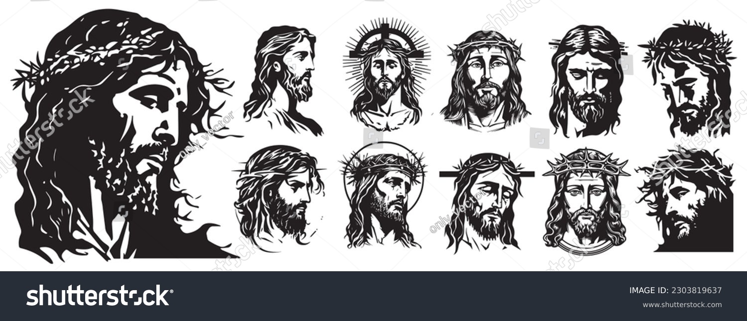 SVG of Jesus Christthe savior Vector illustration. svg