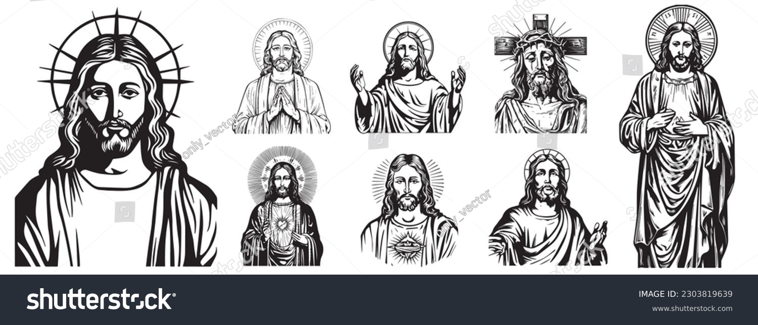SVG of Jesus Christthe savior Vector illustration. svg