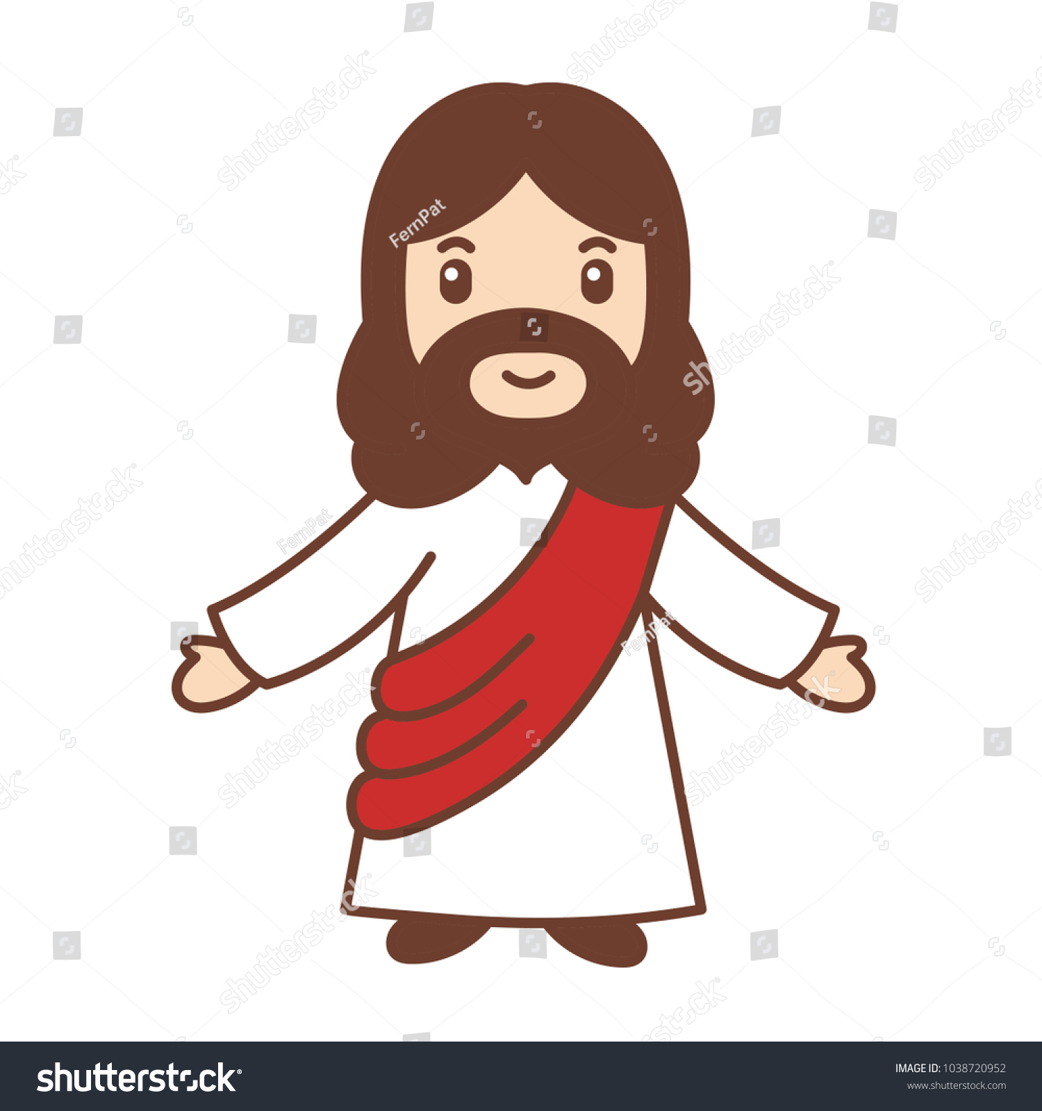 Jesus Held Both Hands Stock Vector (Royalty Free) 1038720952