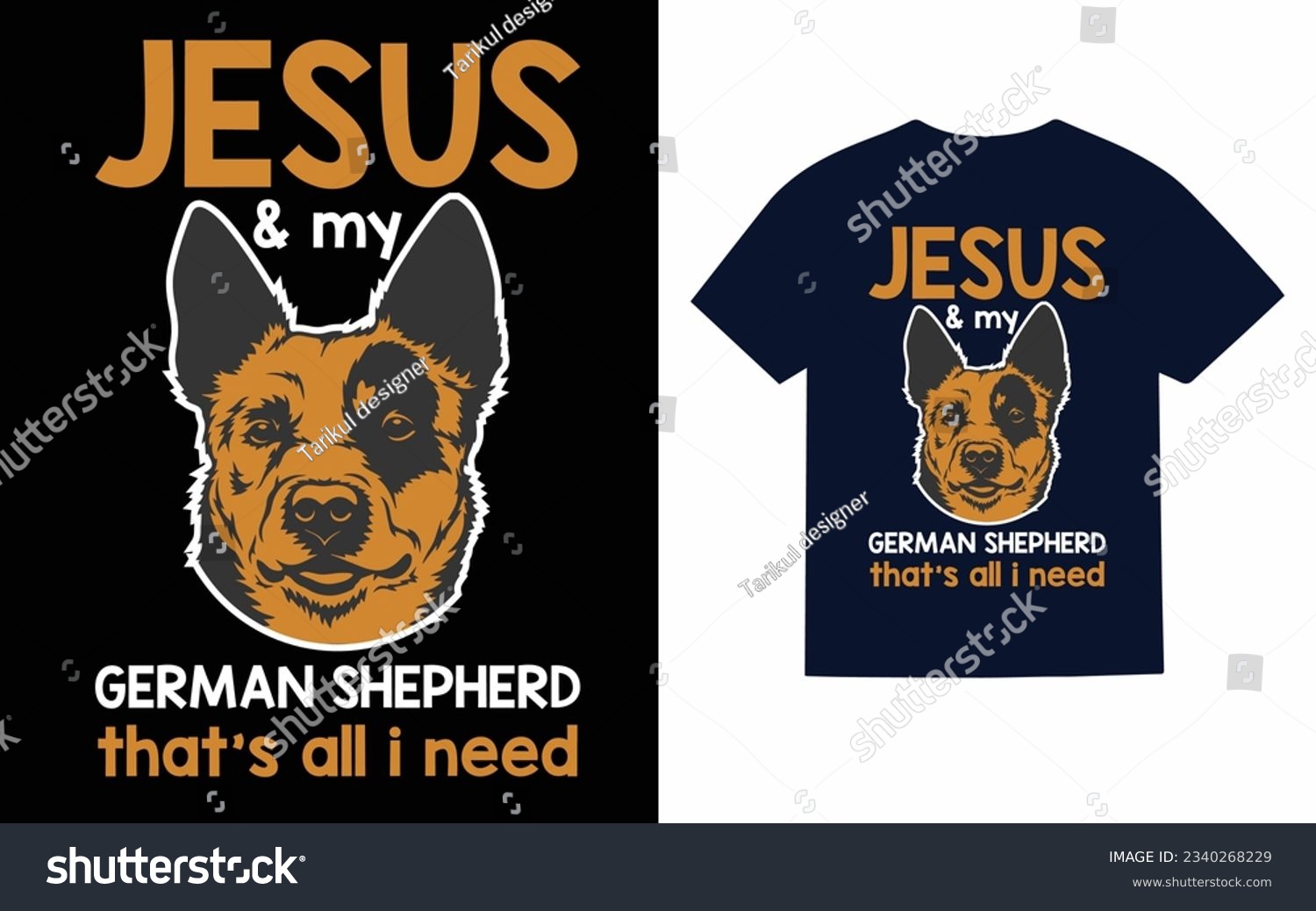 SVG of jesus  my german shepherd that's all i need, shepherd dog t shirt design svg