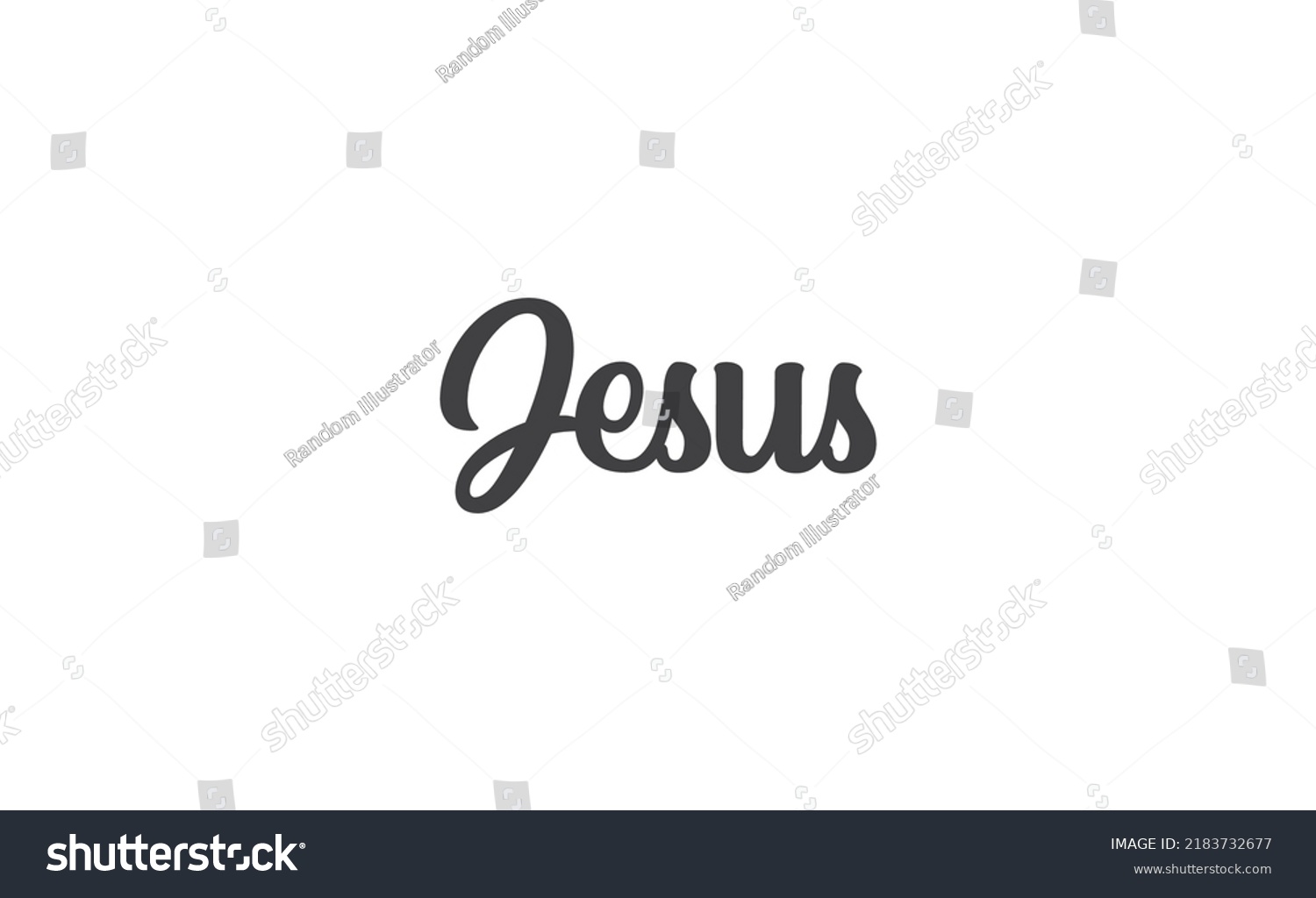 Jesus Vector Calligraphy Lettering Faith Lord Stock Vector (Royalty ...