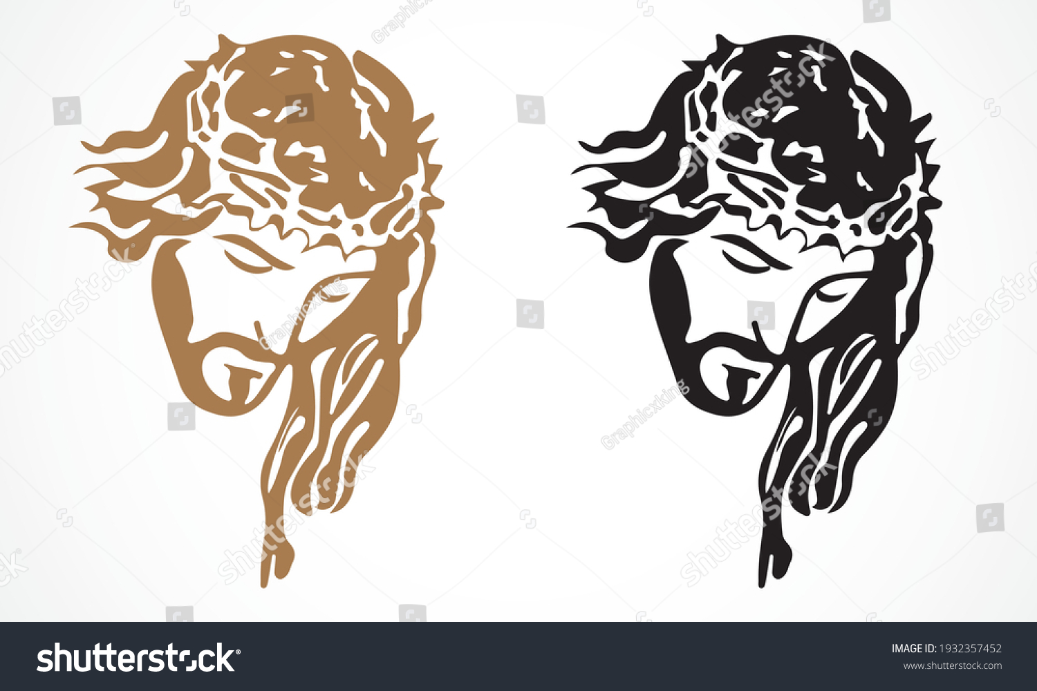 Jesus Thorns Decal Vector File Editable Stock Vector (Royalty Free ...