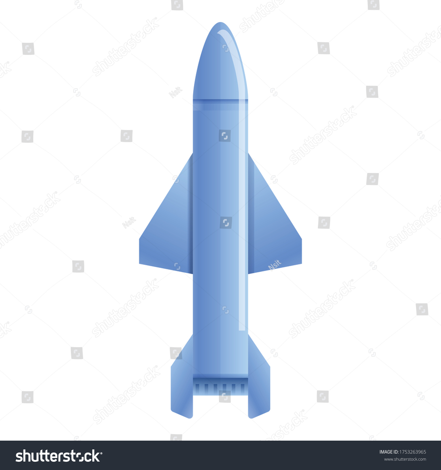 Jet Missile Icon Cartoon Jet Missile Stock Vector (Royalty Free) 1753263965