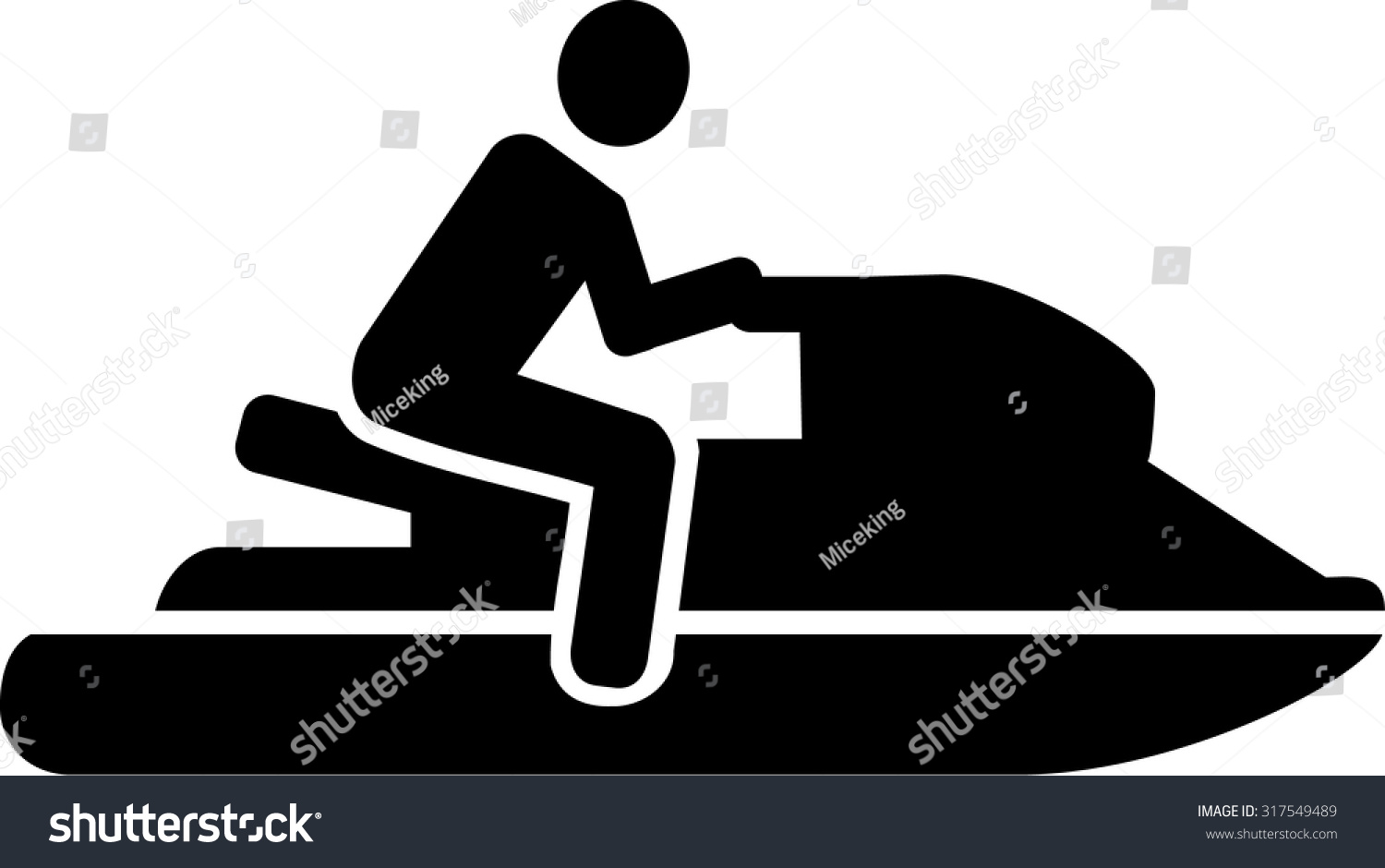 Jet Ski Icon Stock Vector 317549489 - Shutterstock