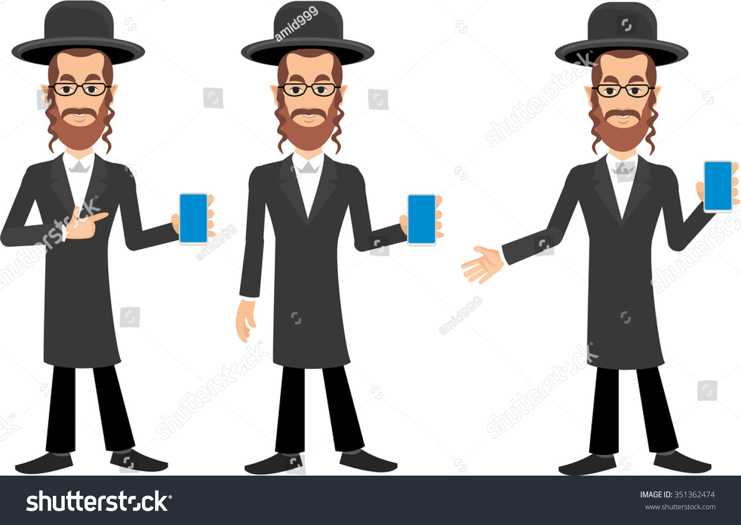 Jew Phone Stock Vector 351362474 - Shutterstock