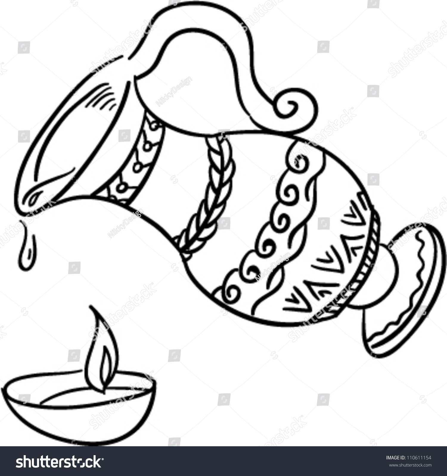 Jewish Oil Jar Light Stock Vector (Royalty Free) 110611154 ... Jewish Oil Jar Light Stock Vector (Royalty Free) 110611154 ...