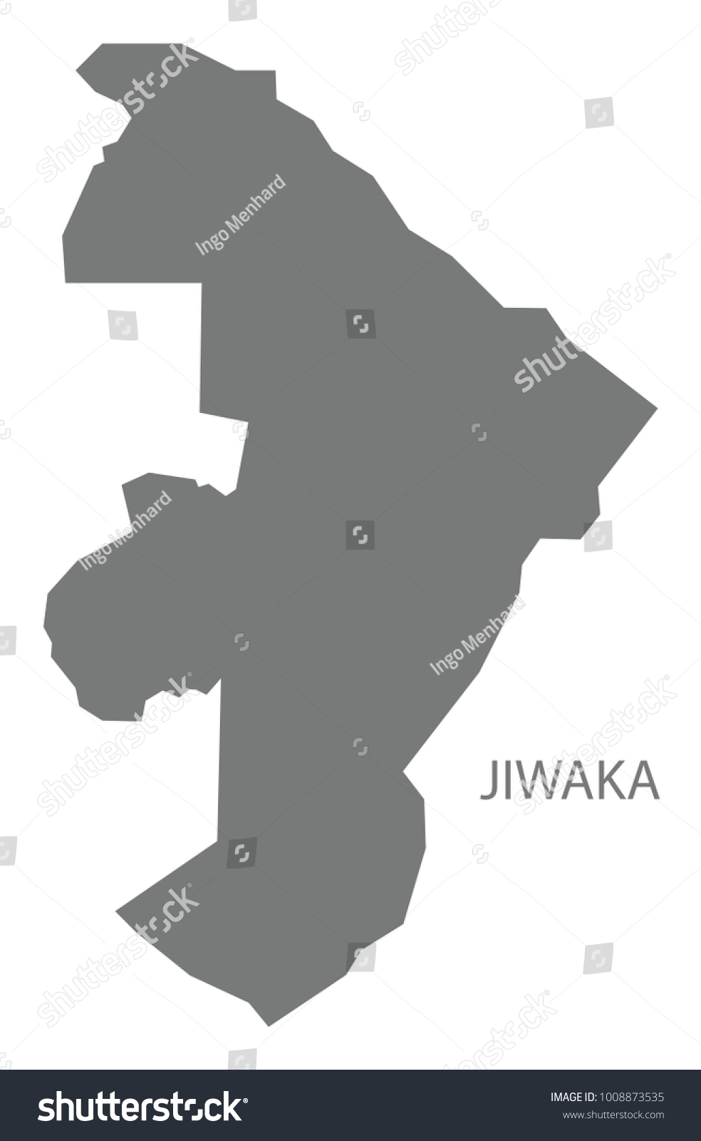 Jiwaka Map Papua New Guinea Grey Stock Vector (Royalty Free) 1008873535 ...