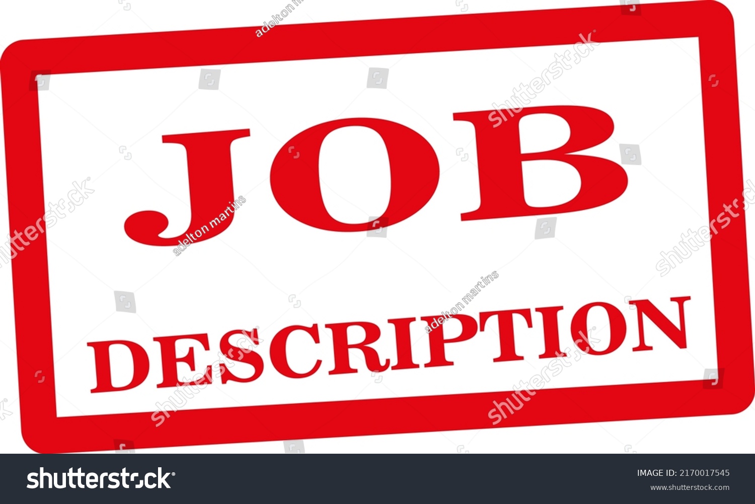 Job Description Red Rubber Stamp Over Stock Vector (Royalty Free ...