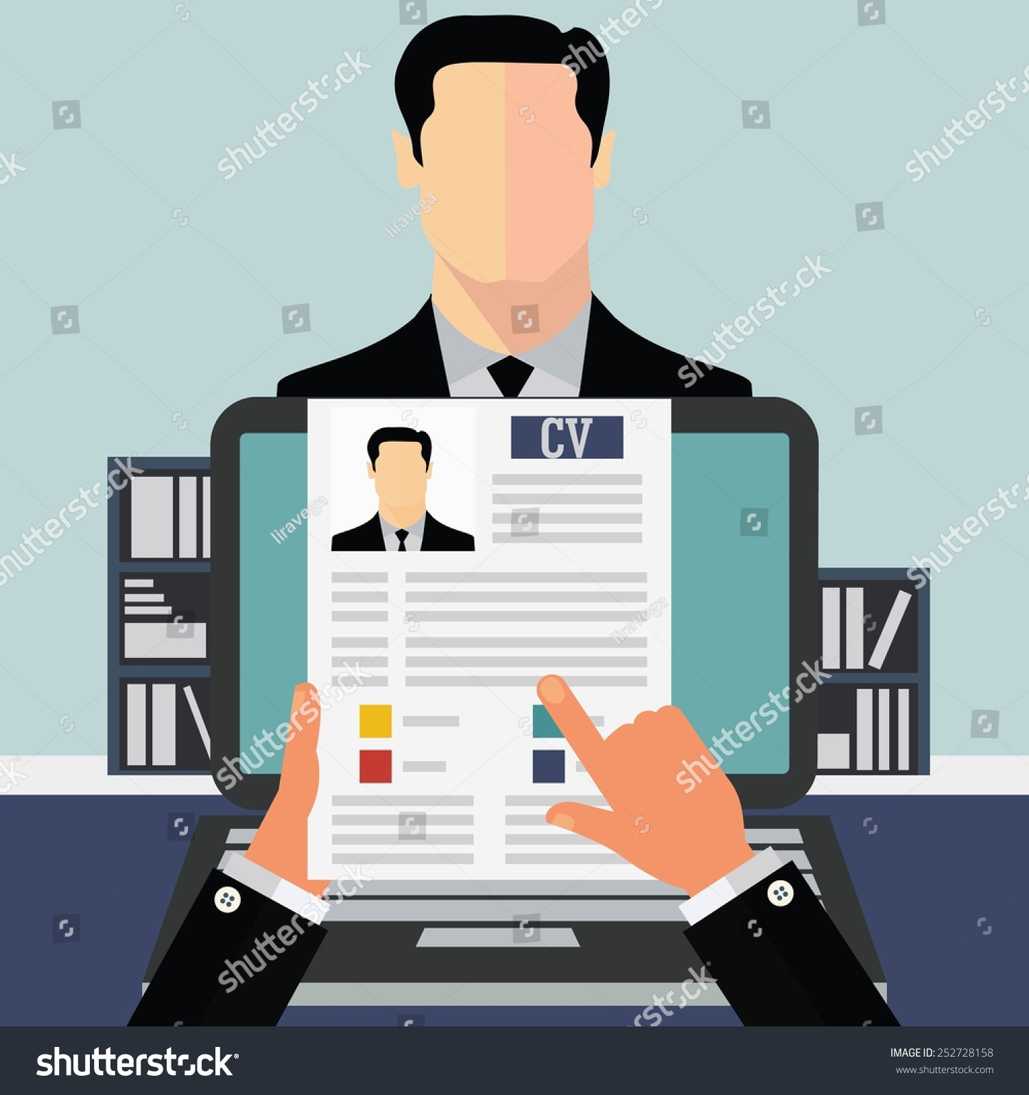 stock vector job interview concept 252728158