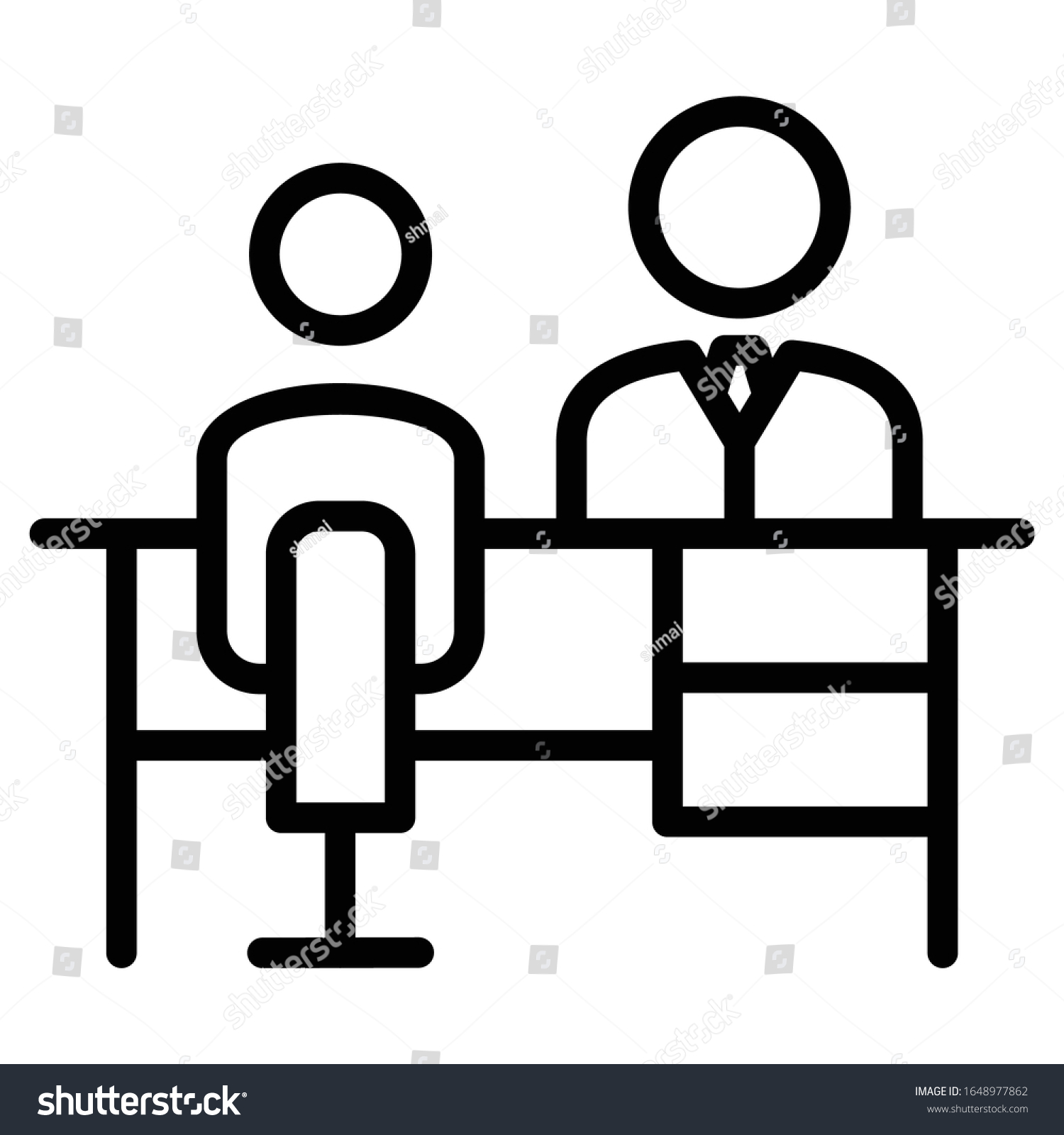 Job Interview Concept Hrm Symbol On Stock Vector (Royalty Free ...