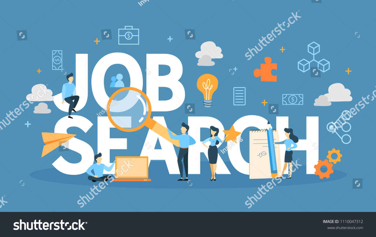 Job Search Concept Illustration Idea New Stock Illustration 1310763884