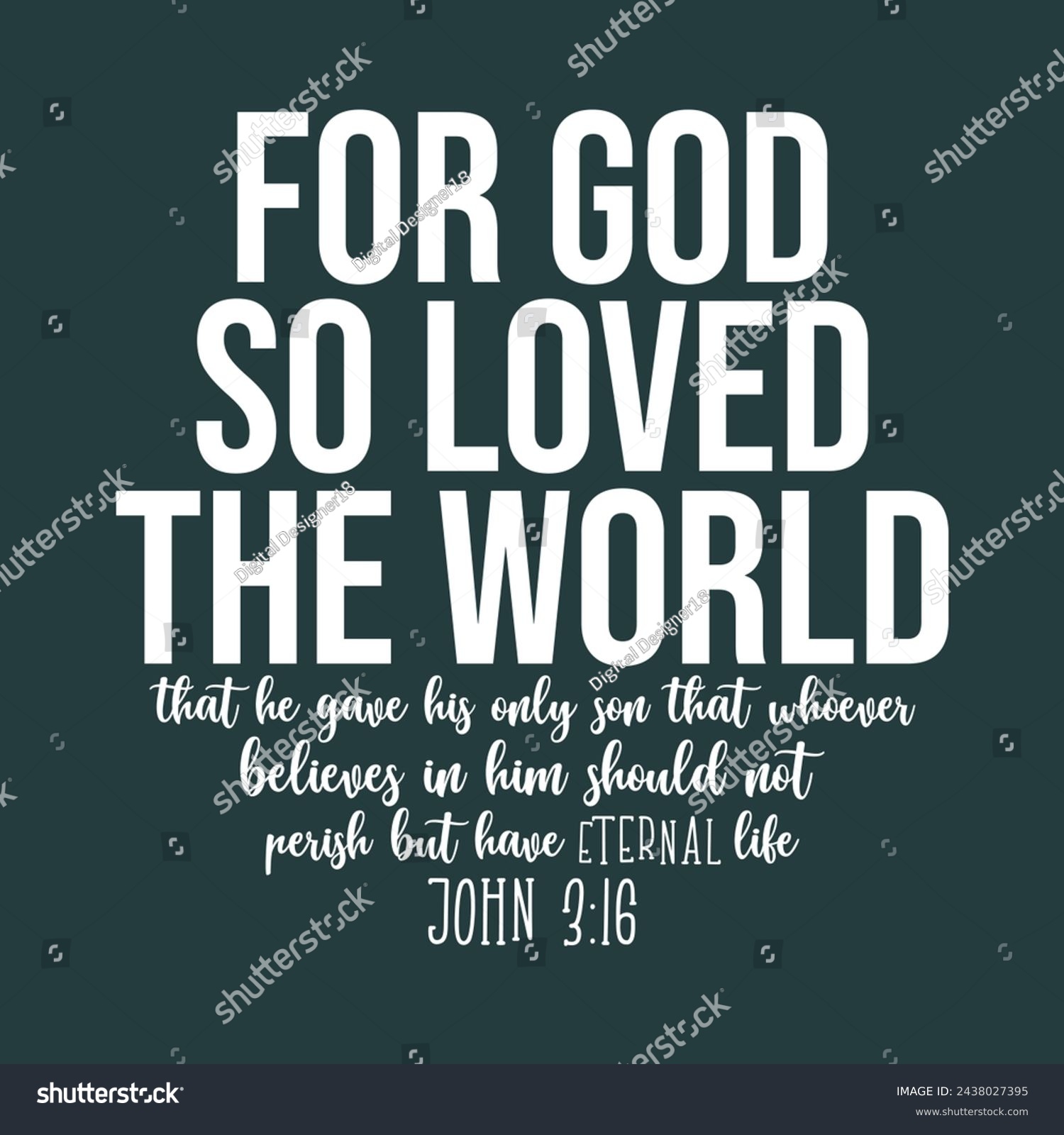 SVG of JOHN 3:16 FOR GOD So Loved the World Easter, Digital Download , Christian, Mothers Day, Minimalist Design, Christian Crewneck svg