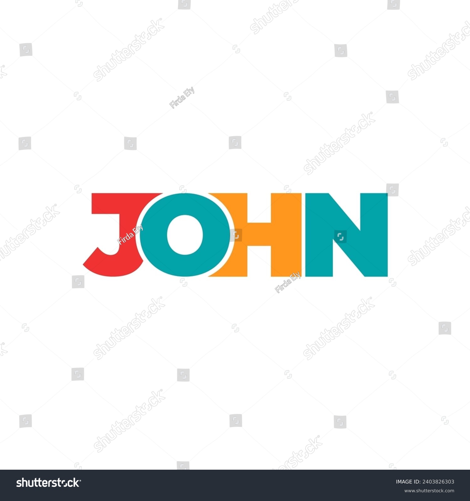 SVG of JOHN name lettering typhography text illustration vector svg