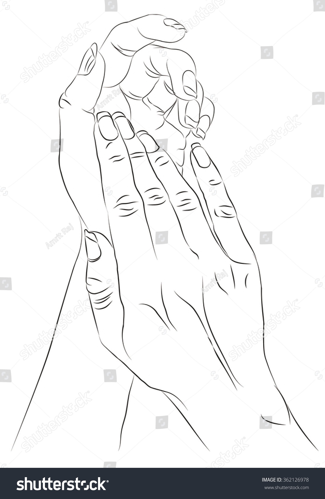 Joined Hands Stock Vector (Royalty Free) 362126978 | Shutterstock