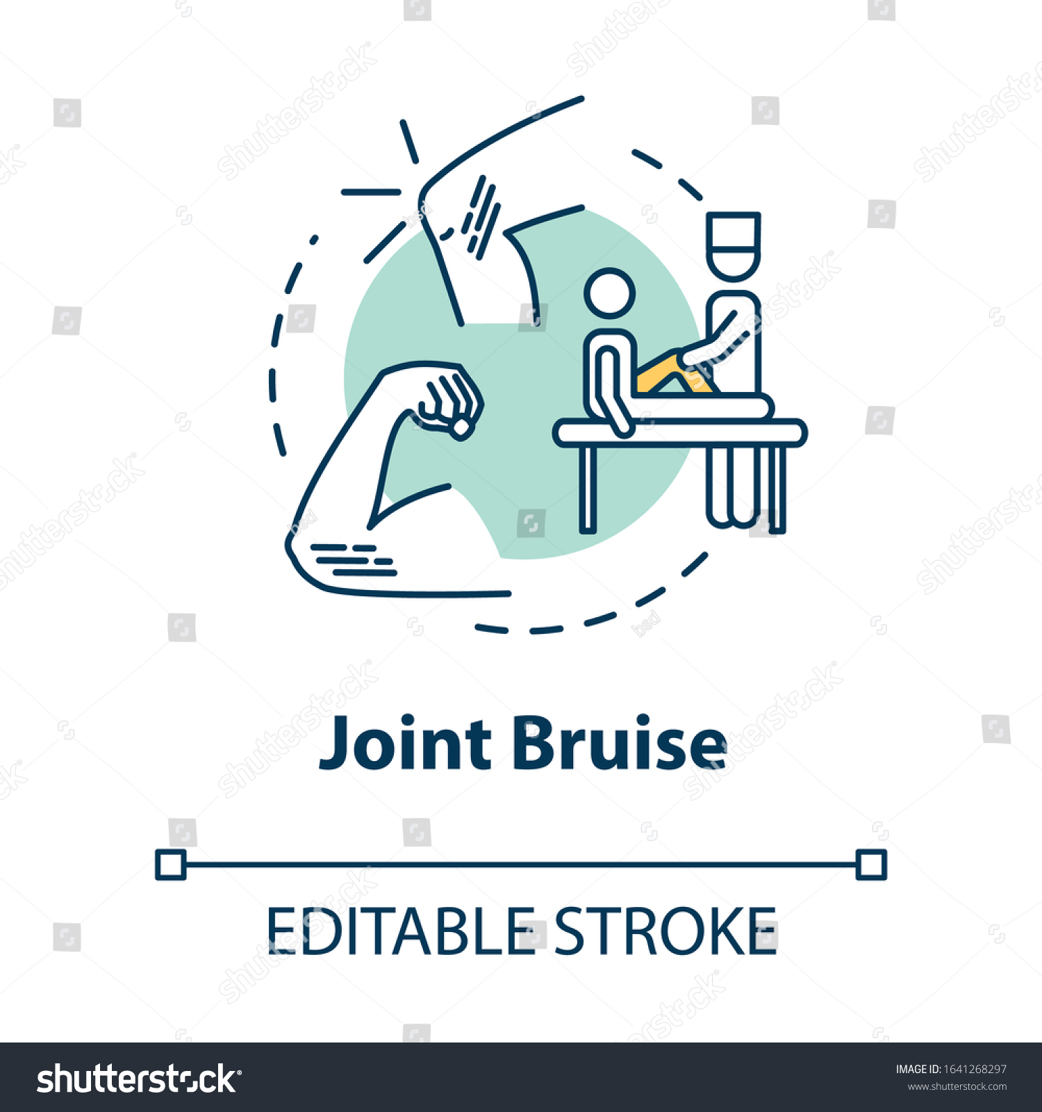 Joint Bruise Concept Icon Body Part Stock Vector (Royalty Free) 1641268297