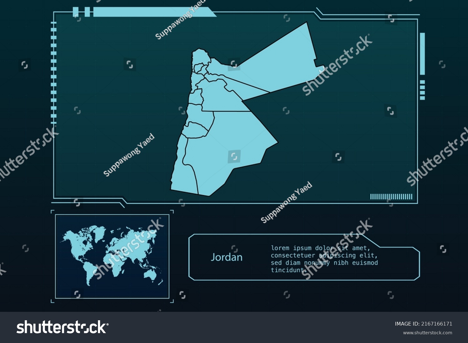 Jordan Map Futuristic Infographic Map Element Stock Vector Royalty   Stock Vector Jordan Map Futuristic Infographic Map Element Collection Background 2167166171 