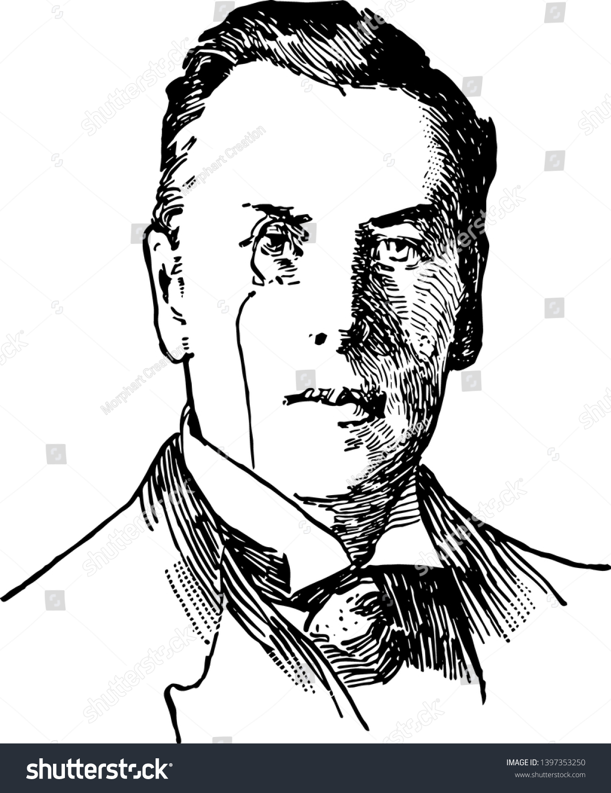 Joseph Chamberlain 1836 1914 He British Stock Vector Royalty Free 1397353250 0238