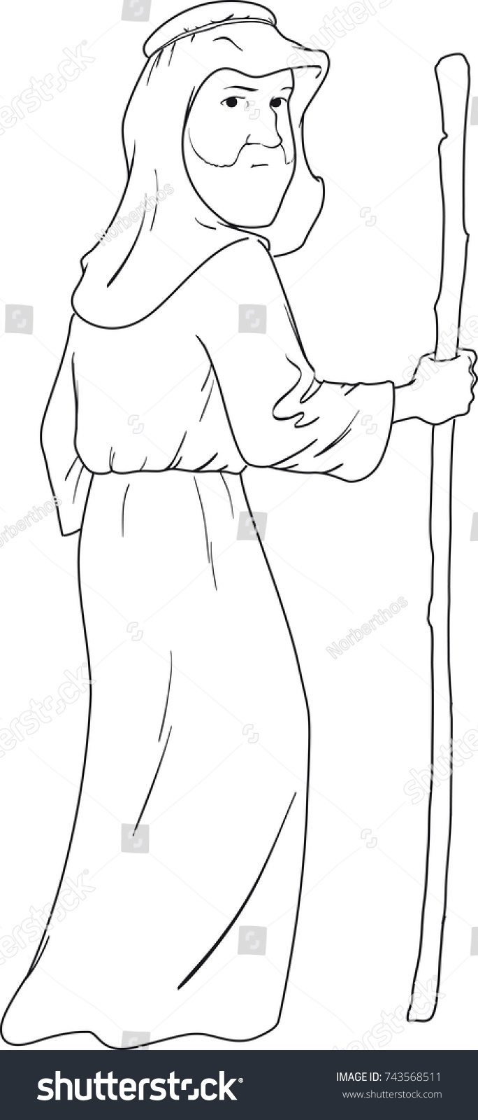 Joseph Jesus Stepfather Stock Vector (Royalty Free) 743568511