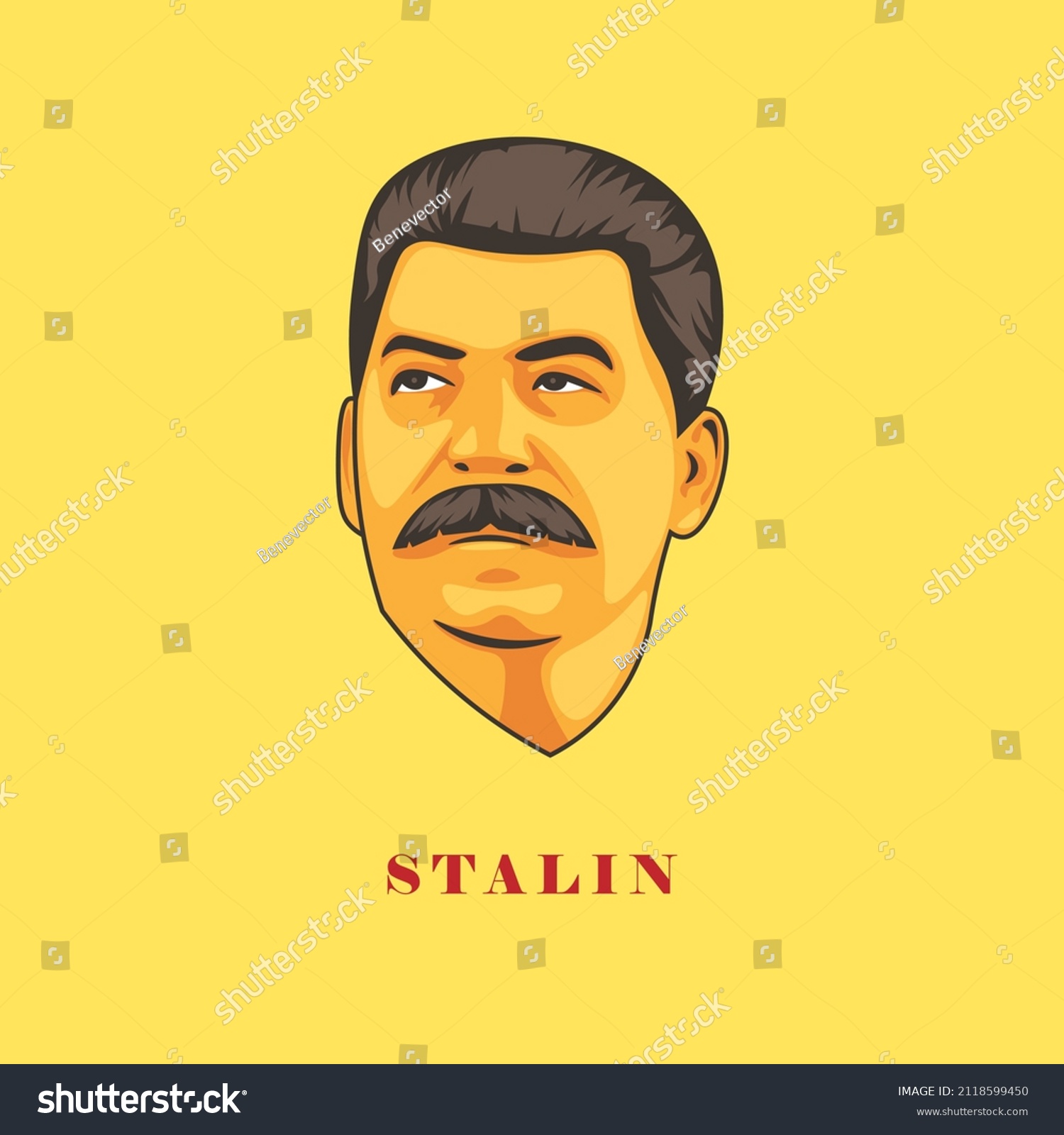 Joseph Stalin General Secretary Leader Soviet Stock Vector Royalty