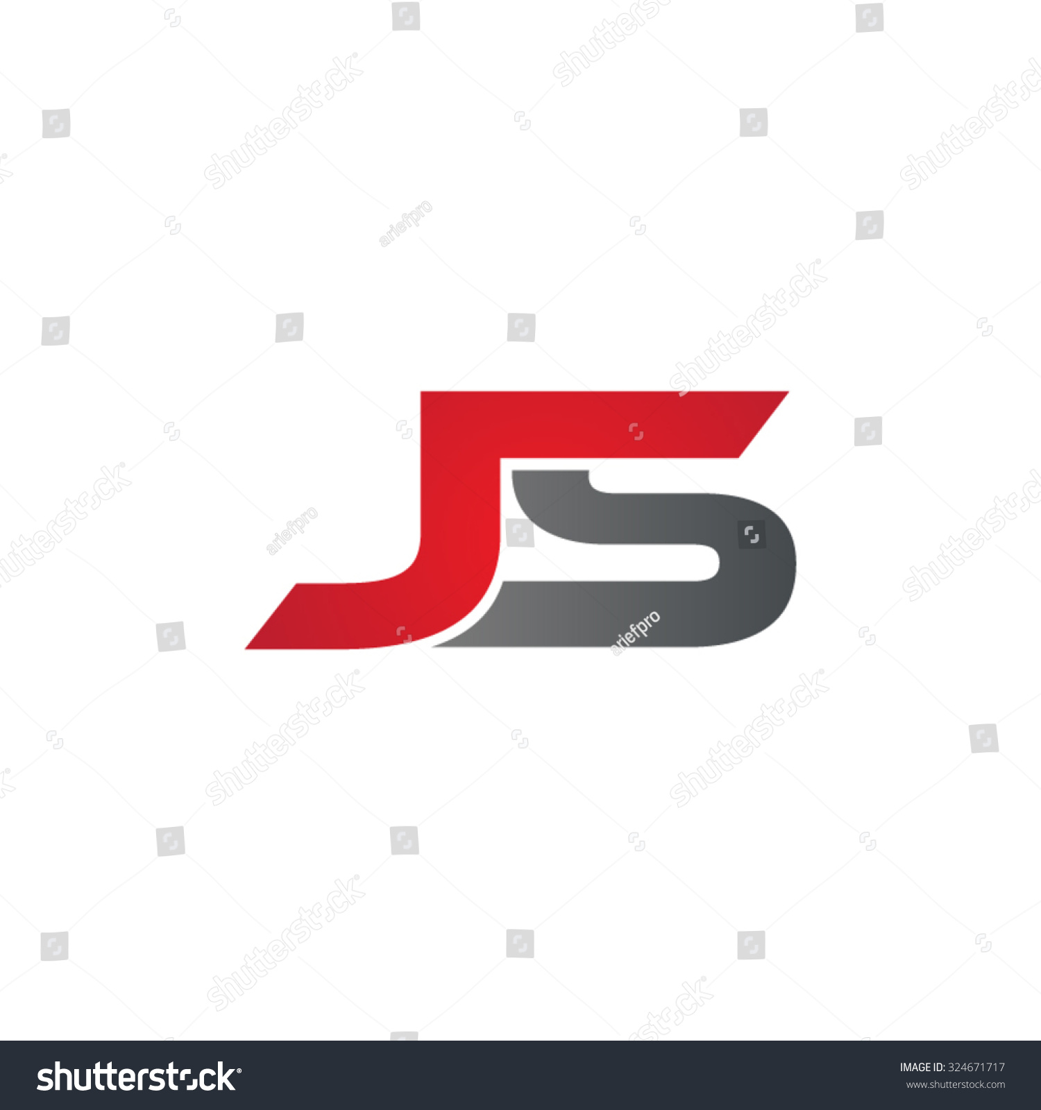 Js Company Linked Letter Logo Stock Vector Royalty Free