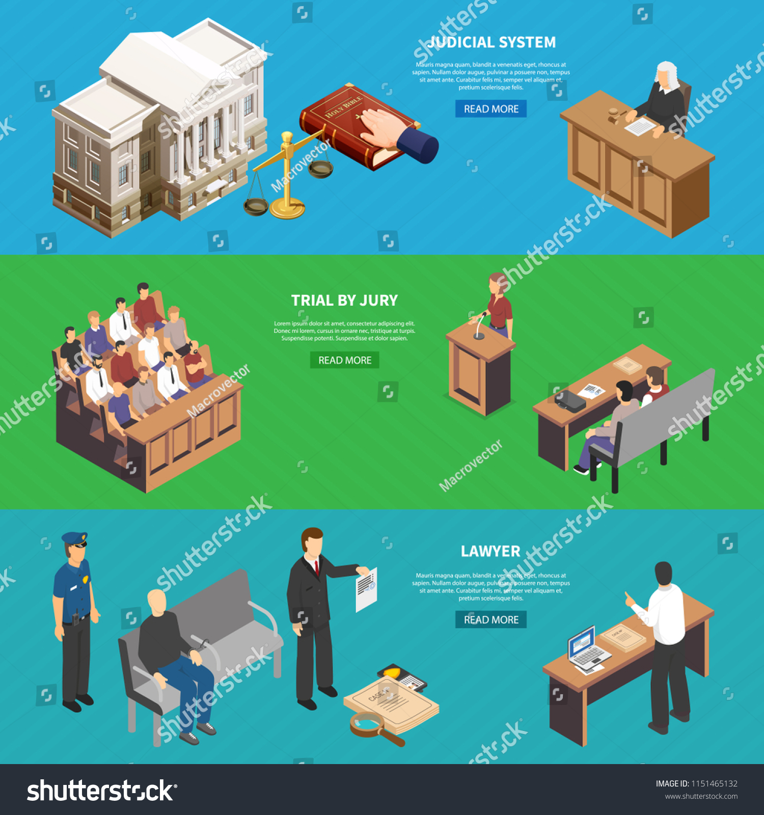 judicial-system-trial-3-horizontal-isometric-stock-vector-royalty-free